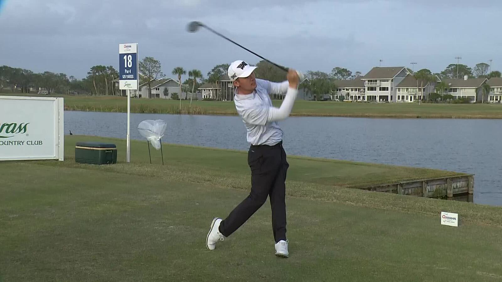 Corey Shaun | Round 3 | 18th hole | Shot 1 | 2024 PGA TOUR Q-School
