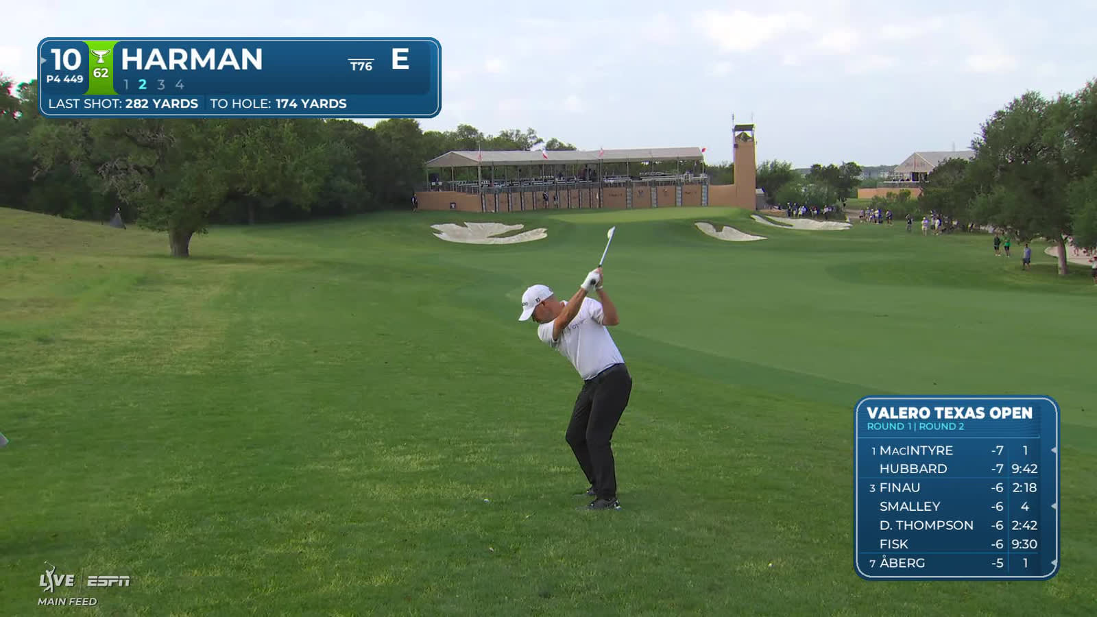 Brian Harman | Round 2 | 10th hole | Shot 2 | 2026 Valero