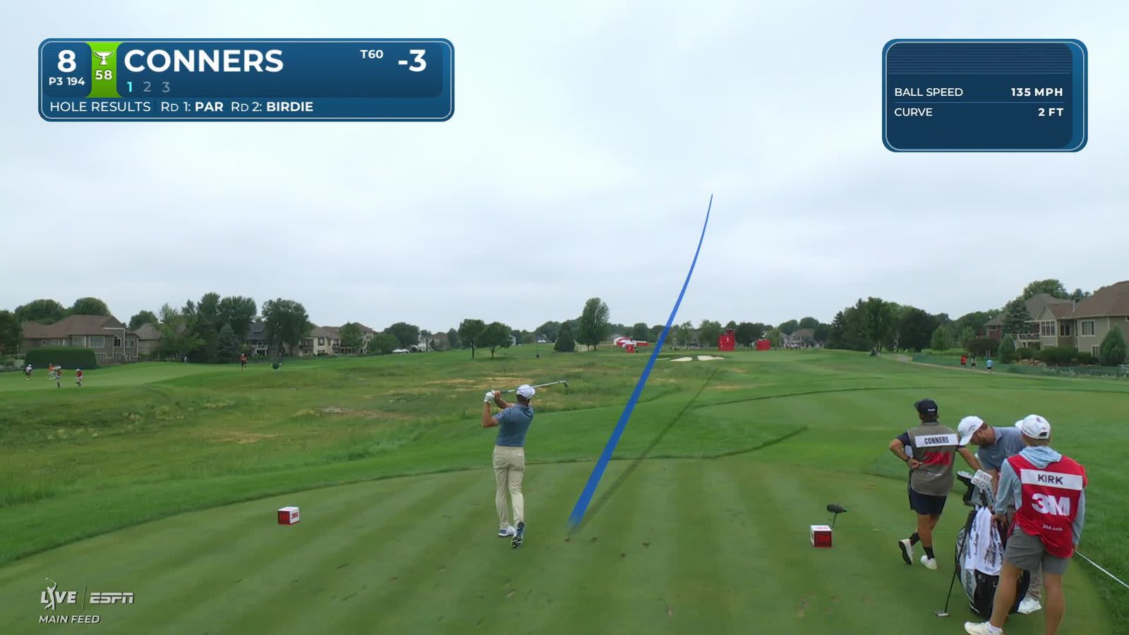 Corey Conners | Round 3 | 8th hole | Shot 1 | 2026 3M Open
