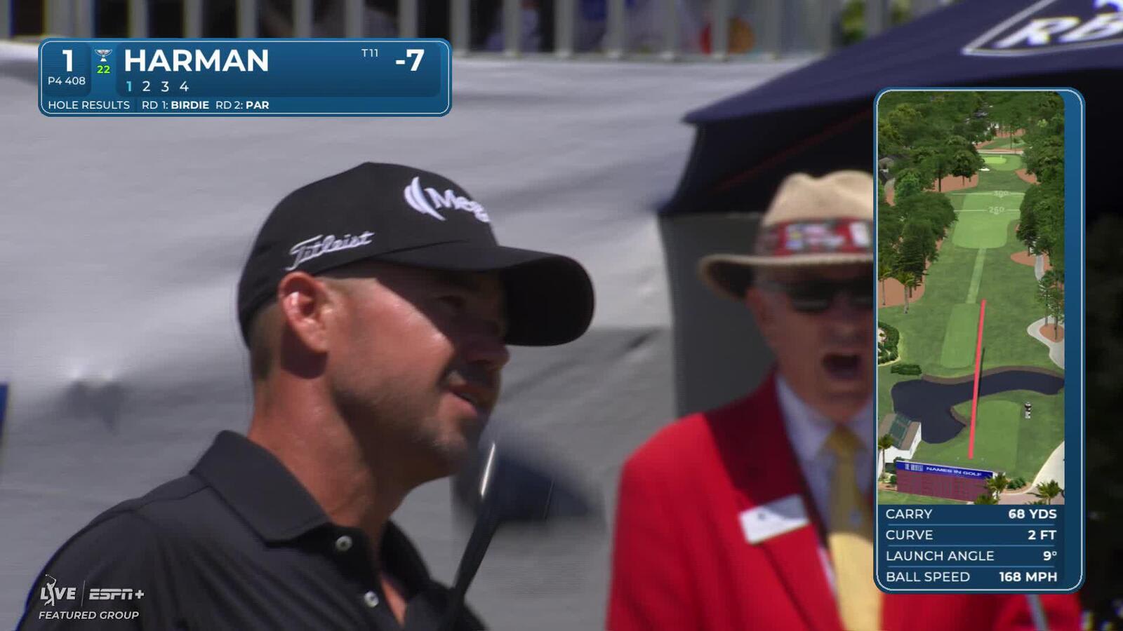 Brian Harman | Round 3 | 1st hole | Shot 1 | 2025 RBC Heritage