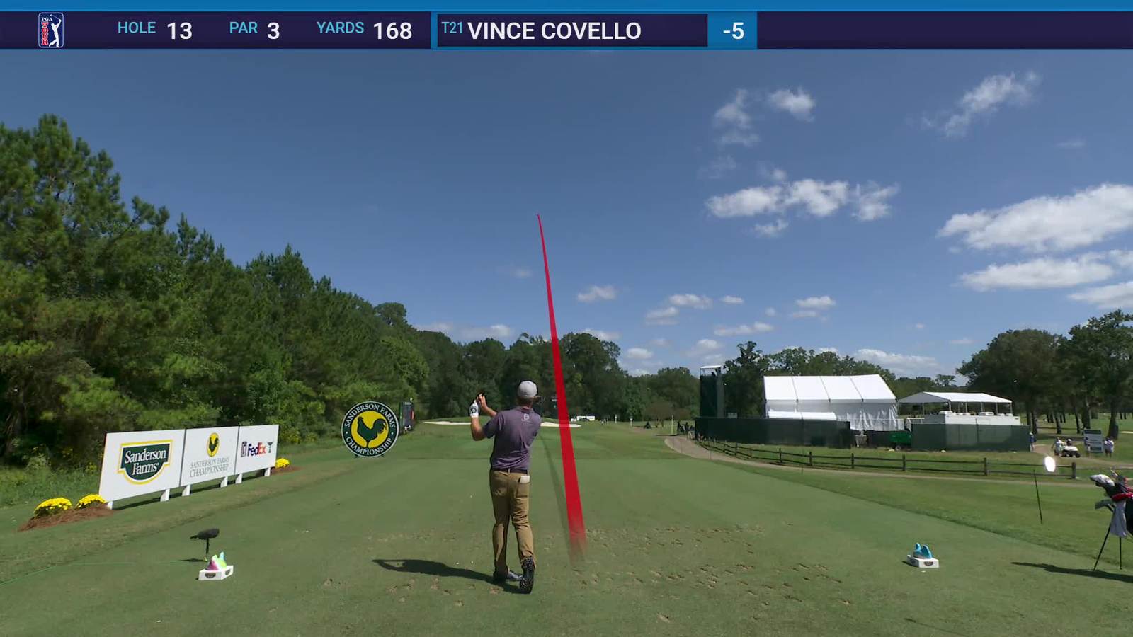 Vince Covello | Round 2 | 13th hole | Shot 1 | 2025 Sanderson Farms