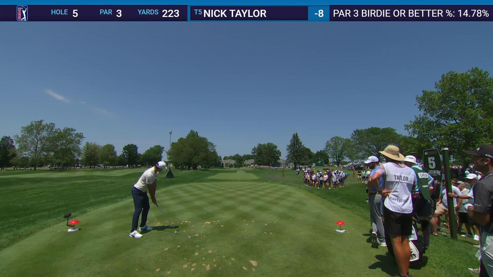 Nick Taylor | Round 4 | 5th hole | Shot 1 | 2025 Travelers
