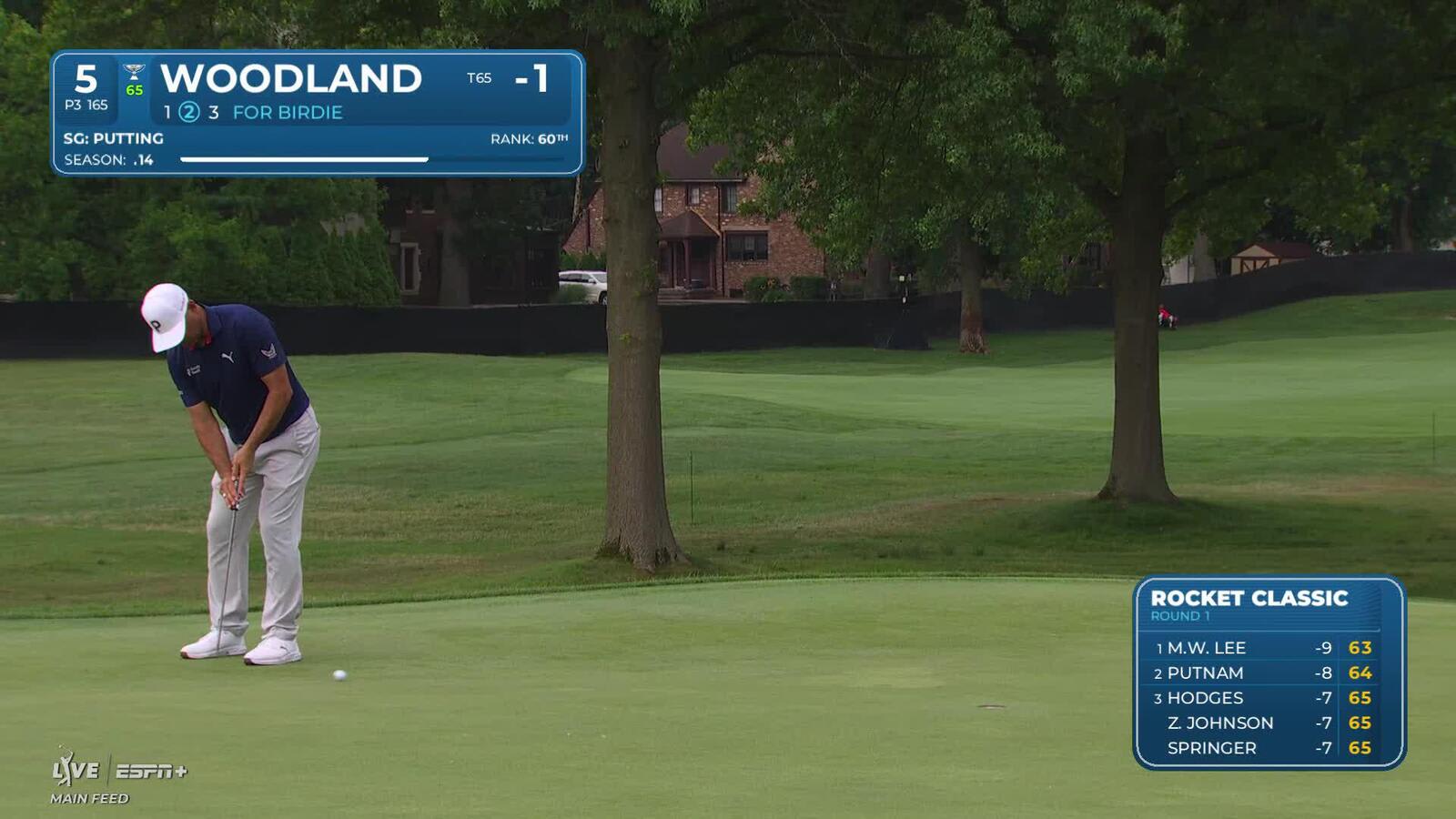 Gary Woodland | Round 1 | 5th hole | Shot 3 | 2025 Rocket Classic