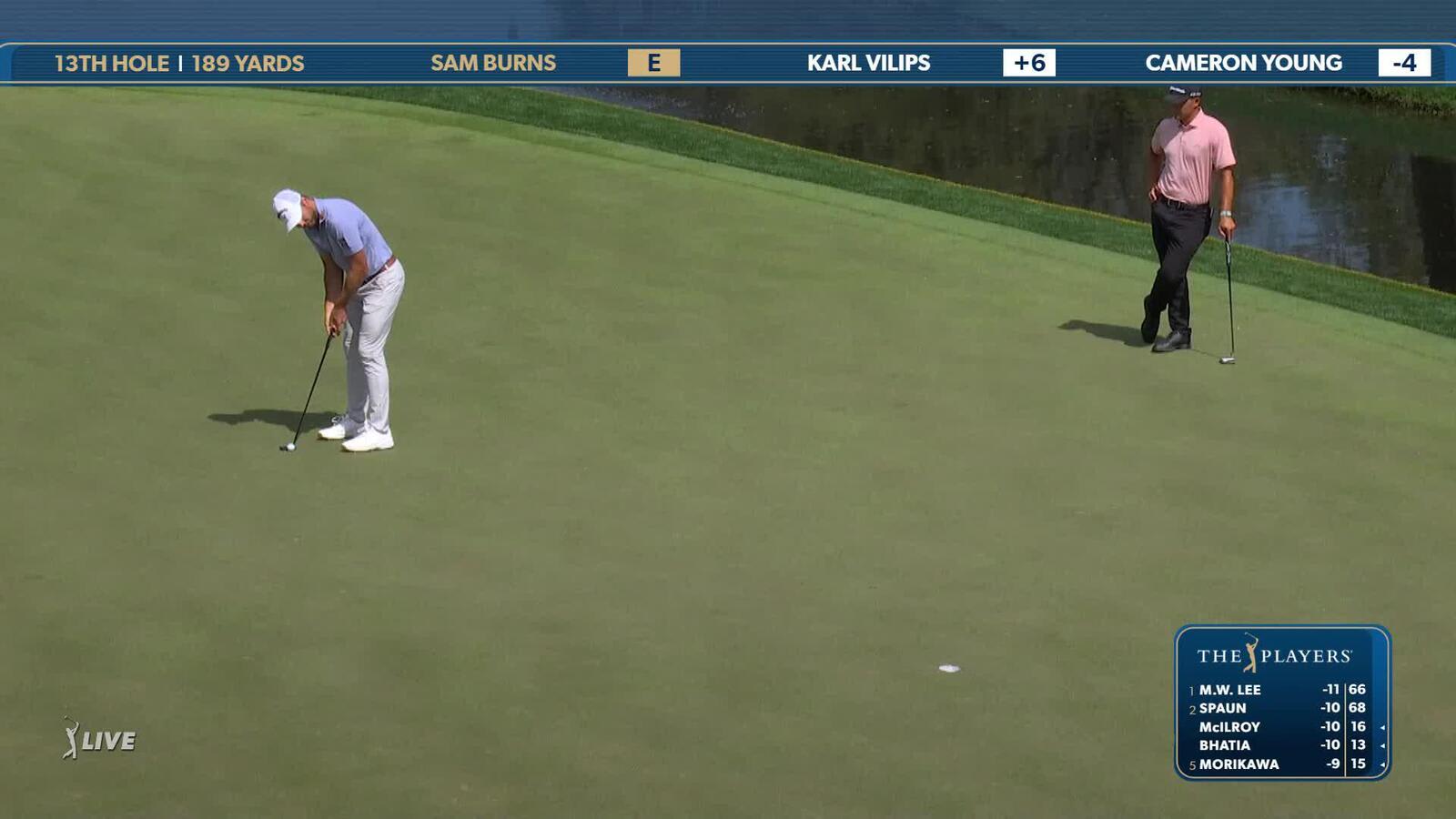 Sam Burns | Round 2 | 13th hole | Shot 3 | 2025 THE PLAYERS