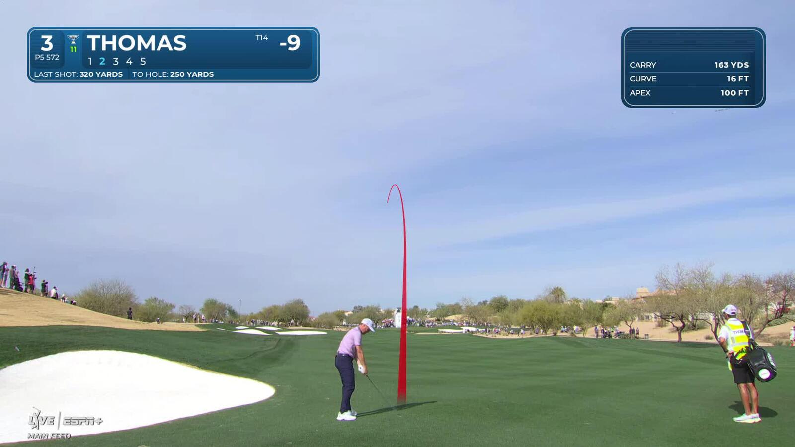 Justin Thomas | Round 4 | 3rd hole | Shot 2 | 2025 WM Phoenix Open