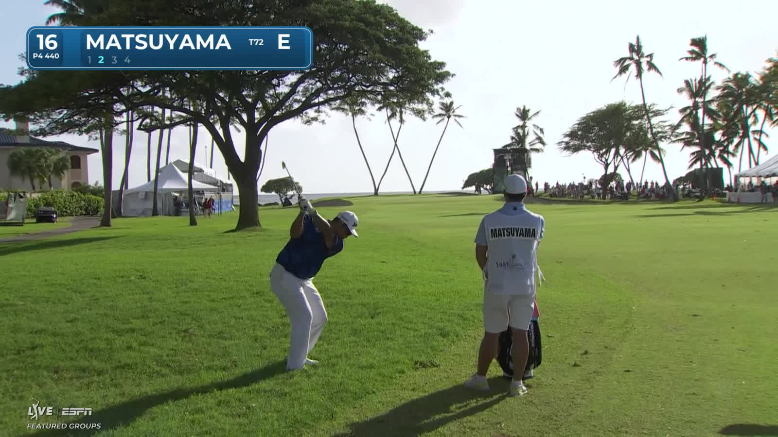 Hideki Matsuyama | Round 1 | 16th hole | Shot 2 | 2026 Sony Open