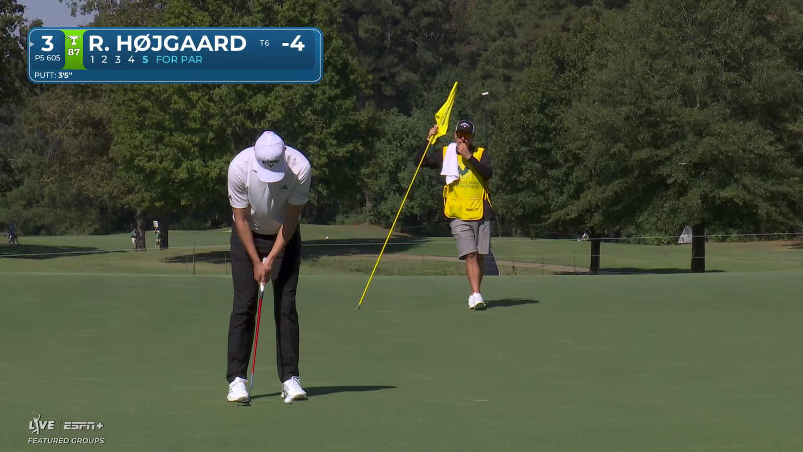 Rasmus Højgaard | Round 1 | 3rd hole | Shot 5 | 2025 Sanderson Farms