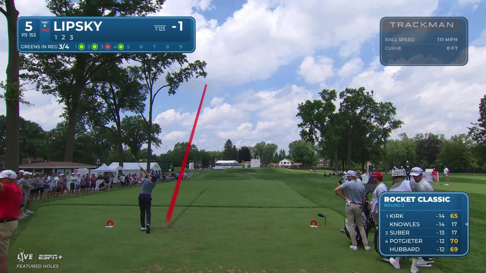 David Lipsky | Round 2 | 5th hole | Shot 1 | 2025 Rocket Classic