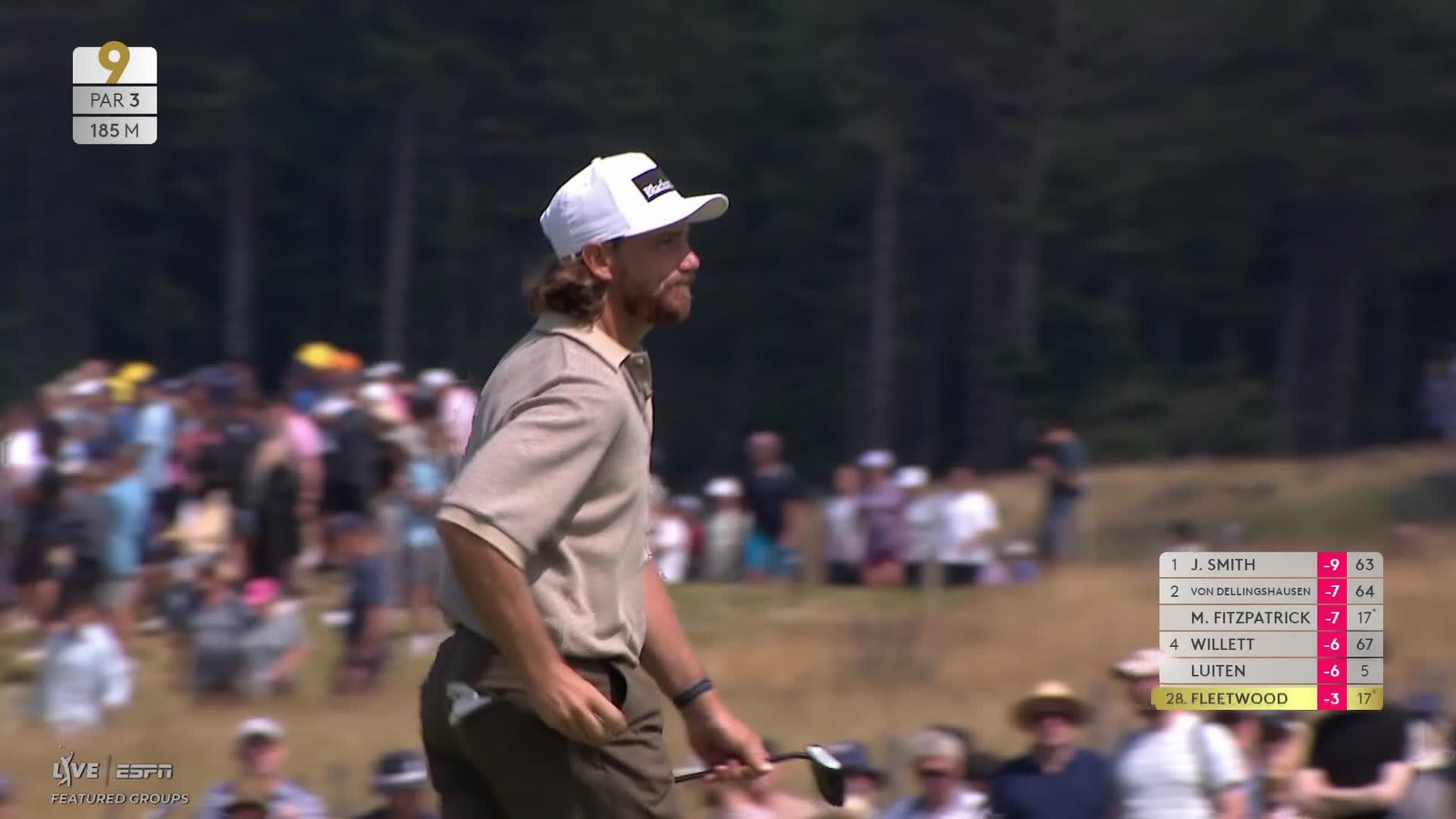 Tommy Fleetwood | Round 2 | 9th hole | Shot 3 | 2026 Genesis Scottish Open