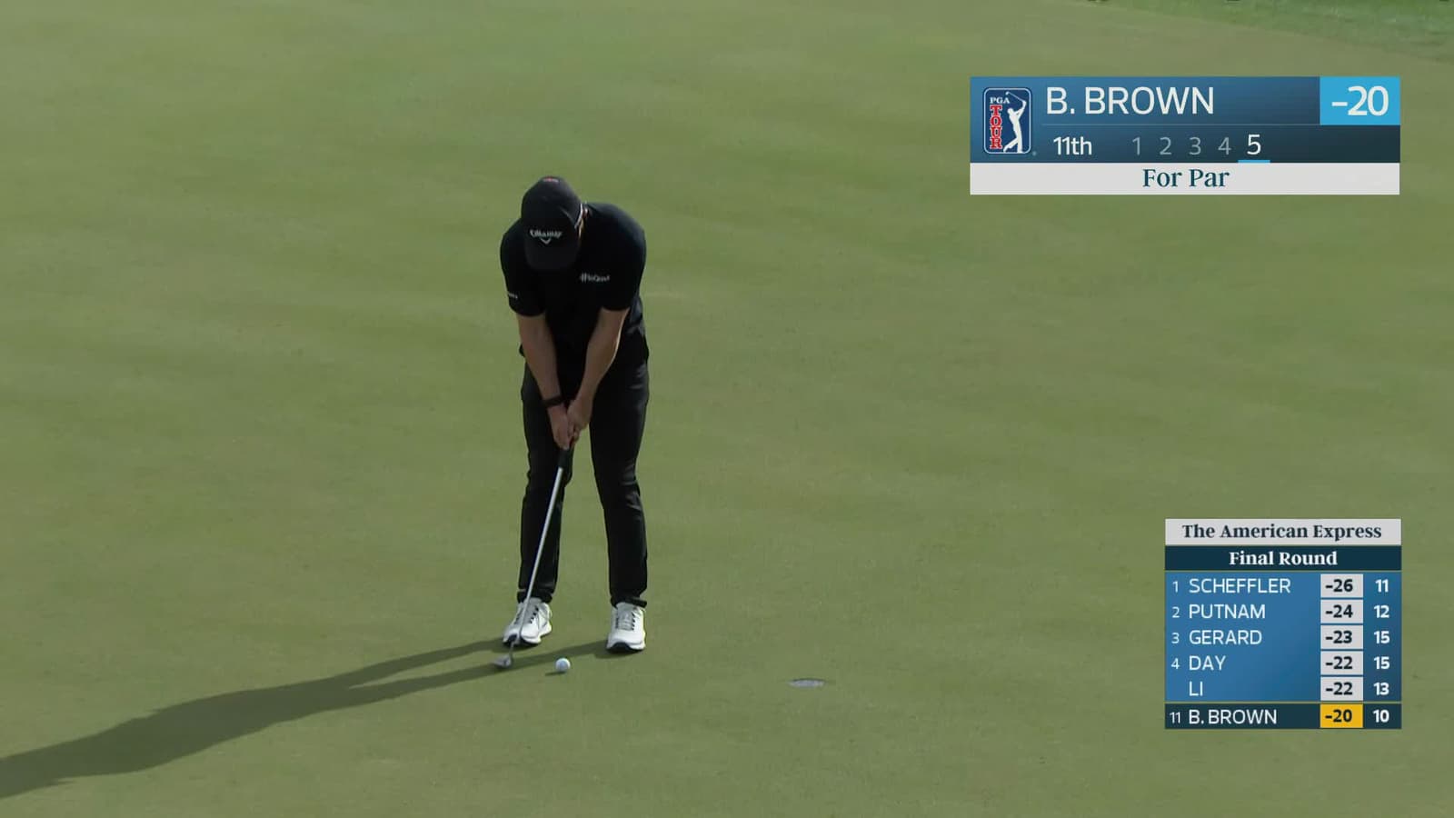 Blades Brown | Round 4 | 11th hole | Shot 5 | 2026 The American Express