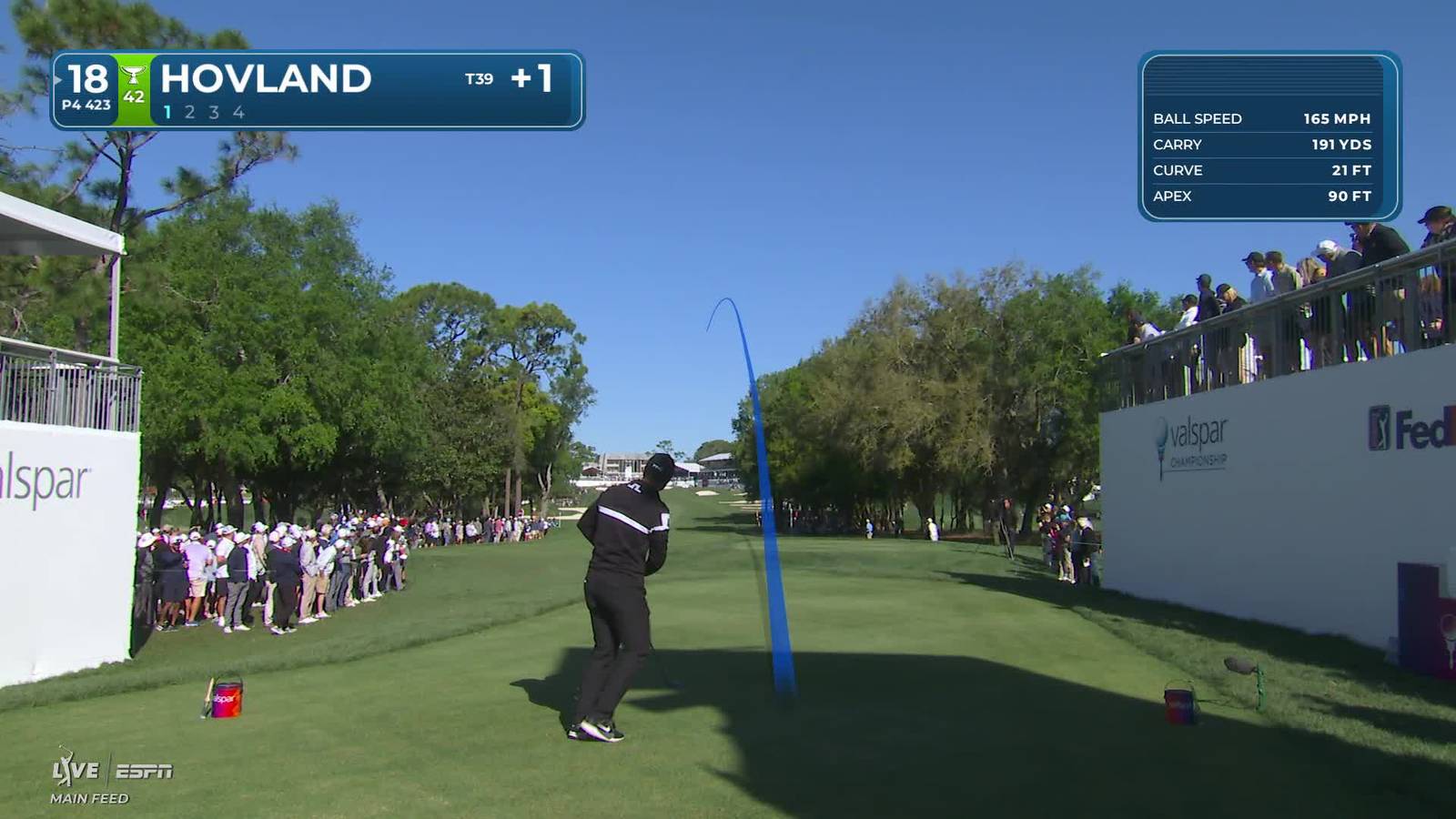 Viktor Hovland | Round 1 | 18th hole | Shot 1 | 2026 Valspar