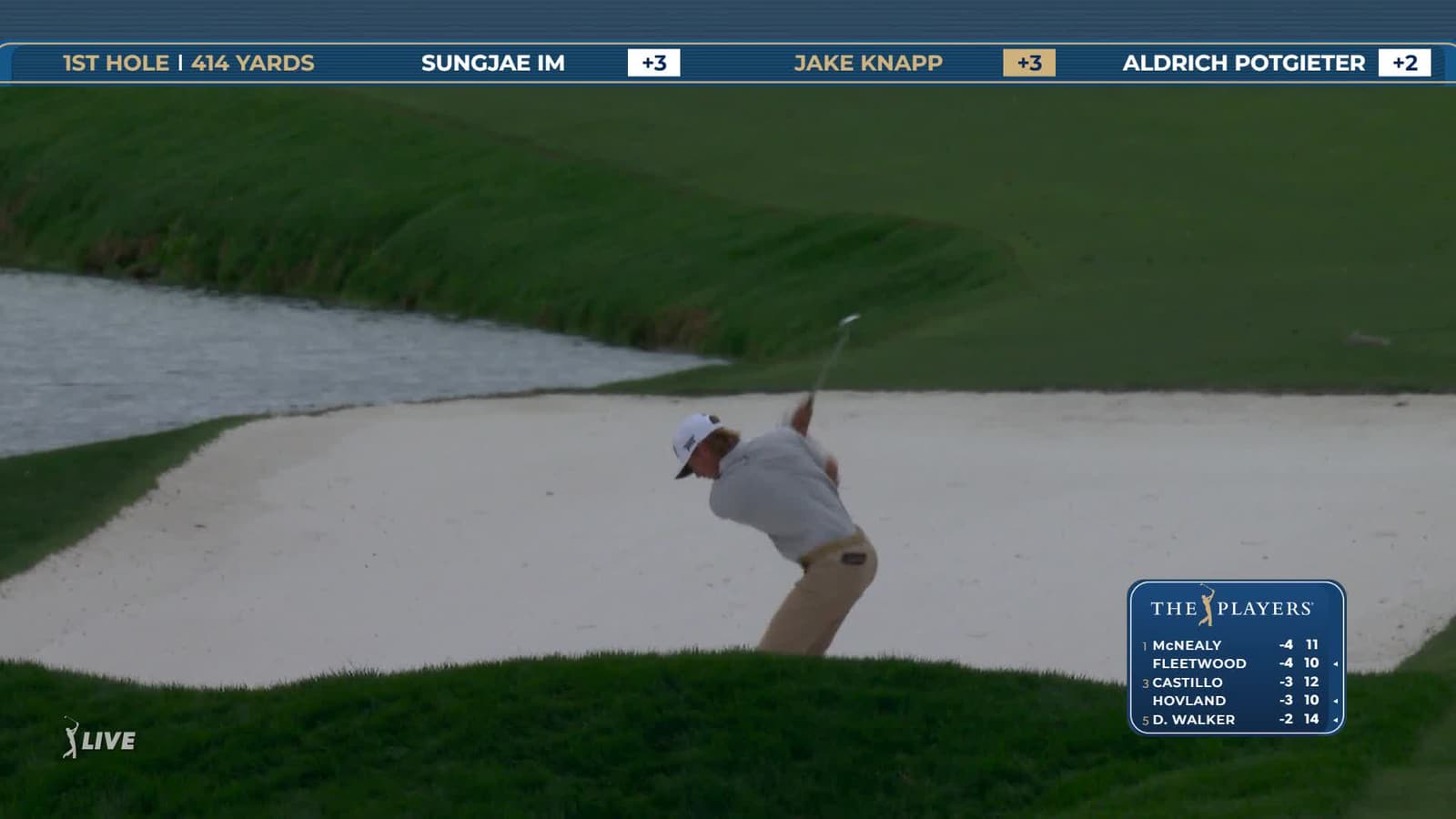 Jake Knapp | Round 1 | 1st hole | Shot 2 | 2026 THE PLAYERS