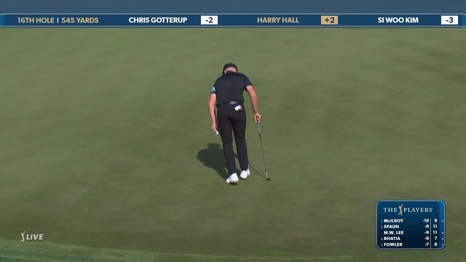 Harry Hall | Round 2 | 16th hole | Shot 5 | 2025 THE PLAYERS