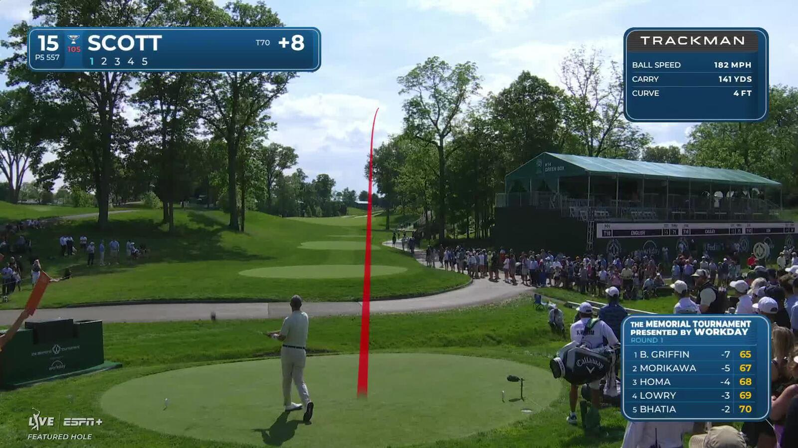 Adam Scott | Round 1 | 15th hole | Shot 1 | 2025 the Memorial