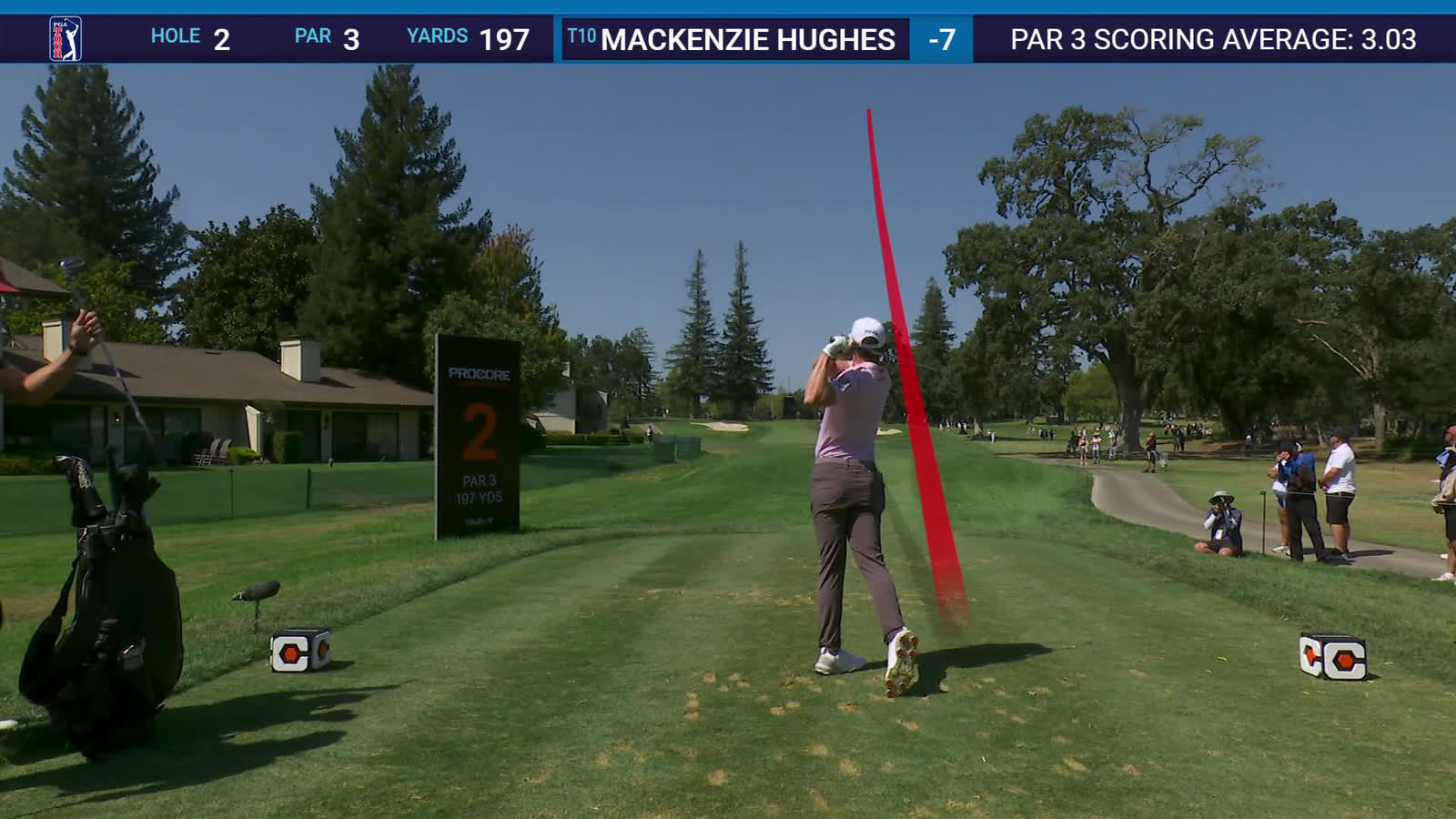 Mackenzie Hughes | Round 3 | 2nd hole | Shot 1 | 2025 Procore