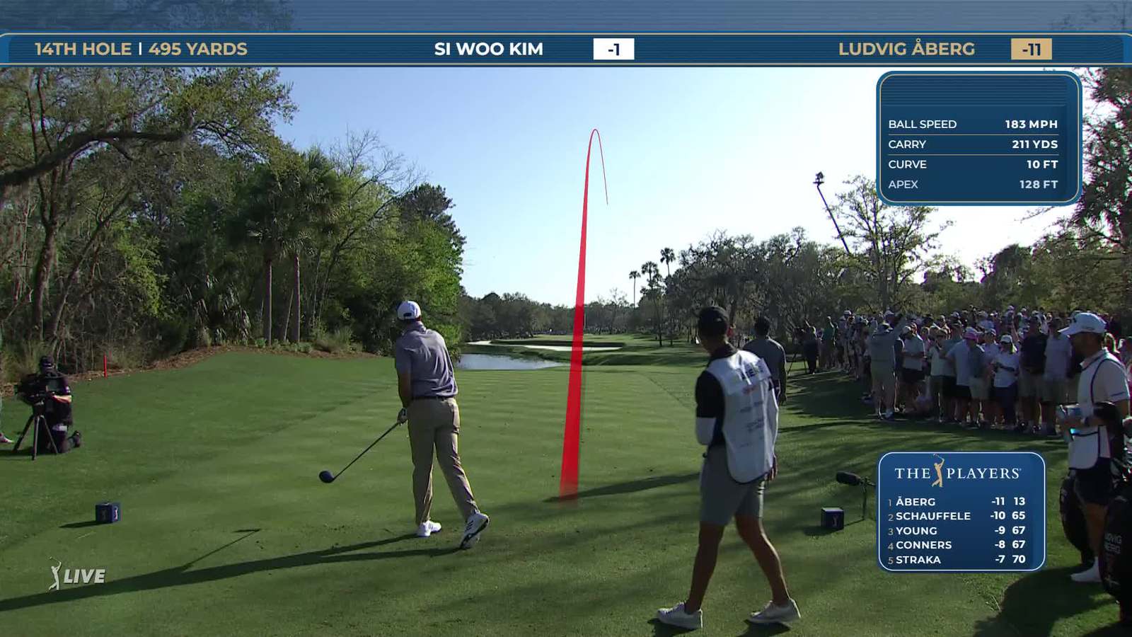 Ludvig Aberg | Round 2 | 14th hole | Shot 1 | 2026 THE PLAYERS