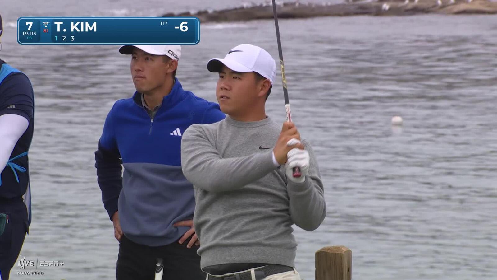 Tom Kim | Round 2 | 7th hole | Shot 1 | 2025 AT&T Pebble Beach