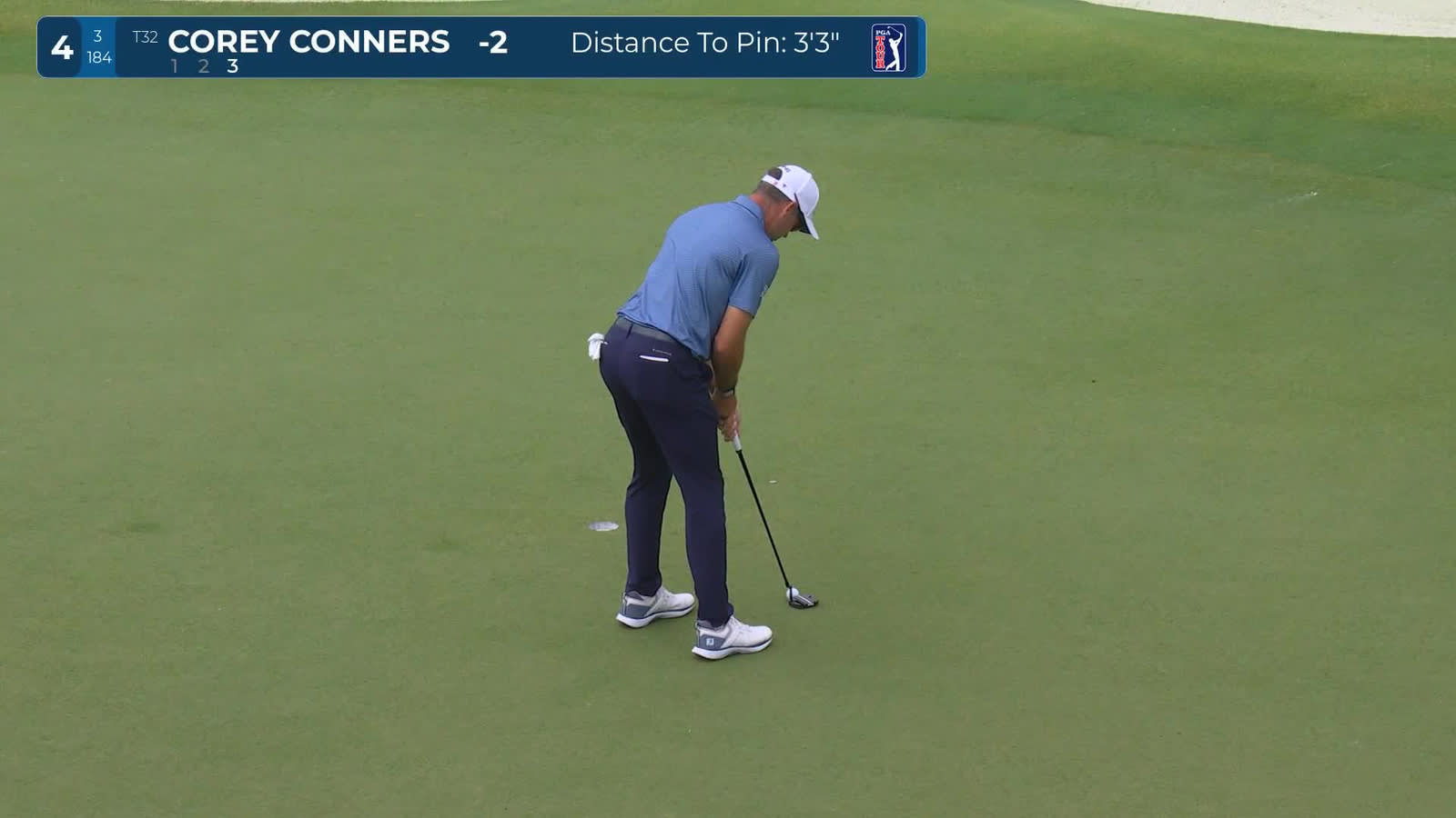 Corey Conners | Round 3 | 4th hole | Shot 3 | 2026 Truist Championship