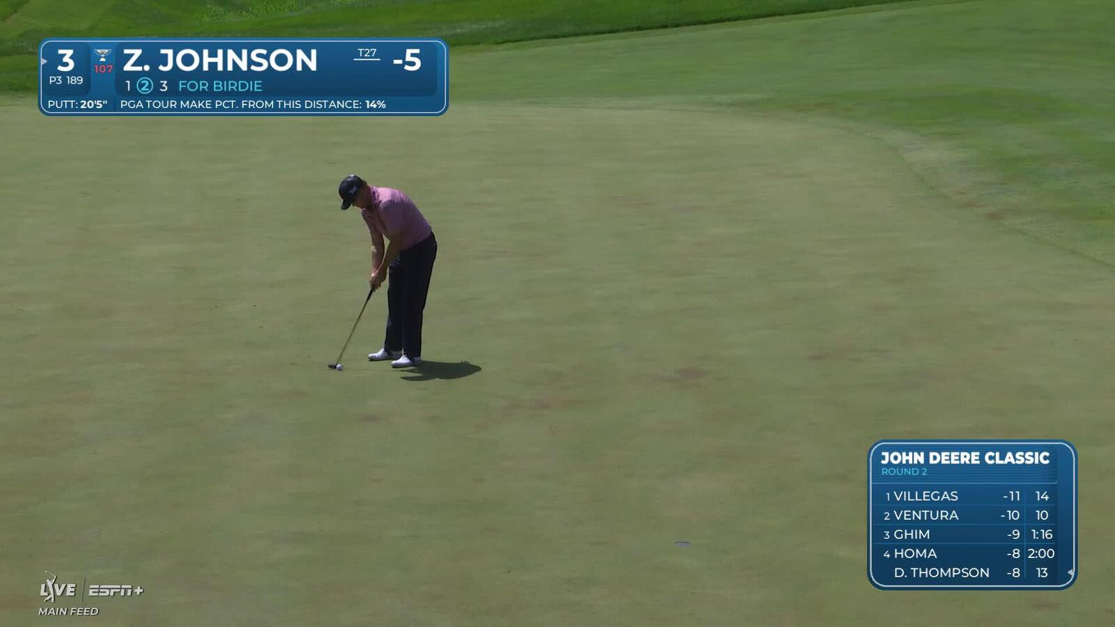 Zach Johnson | Round 2 | 3rd hole | Shot 2 | 2025 John Deere