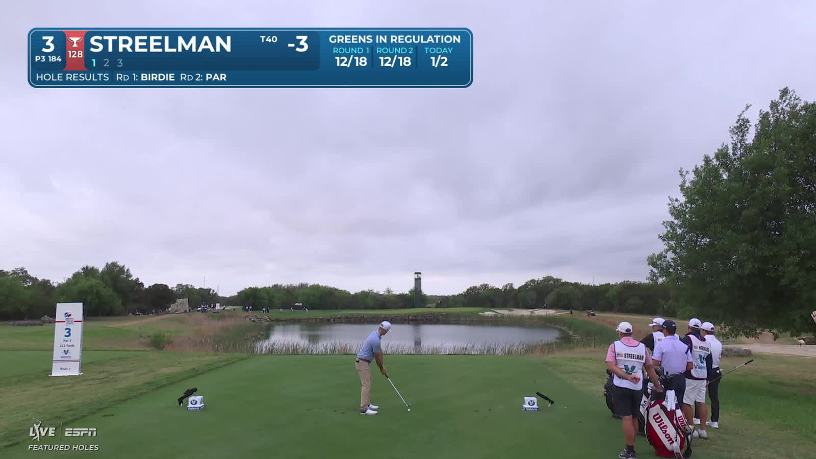 Kevin Streelman | Round 3 | 3rd hole | Shot 1 | 2026 Valero