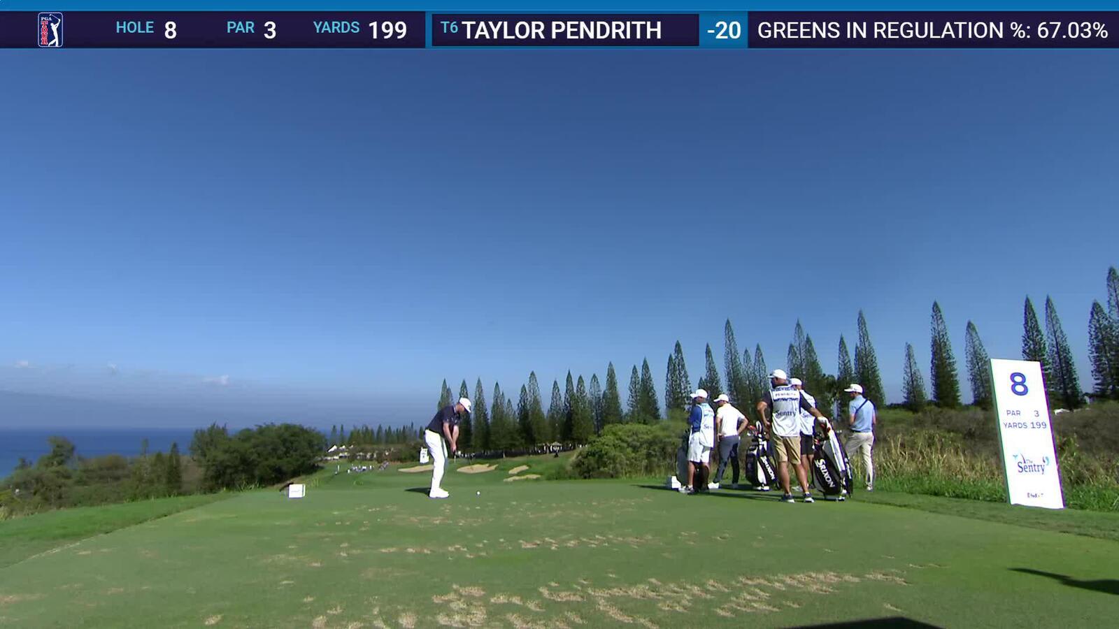 Taylor Pendrith | Round 4 | 8th hole | Shot 1 | 2025 The Sentry