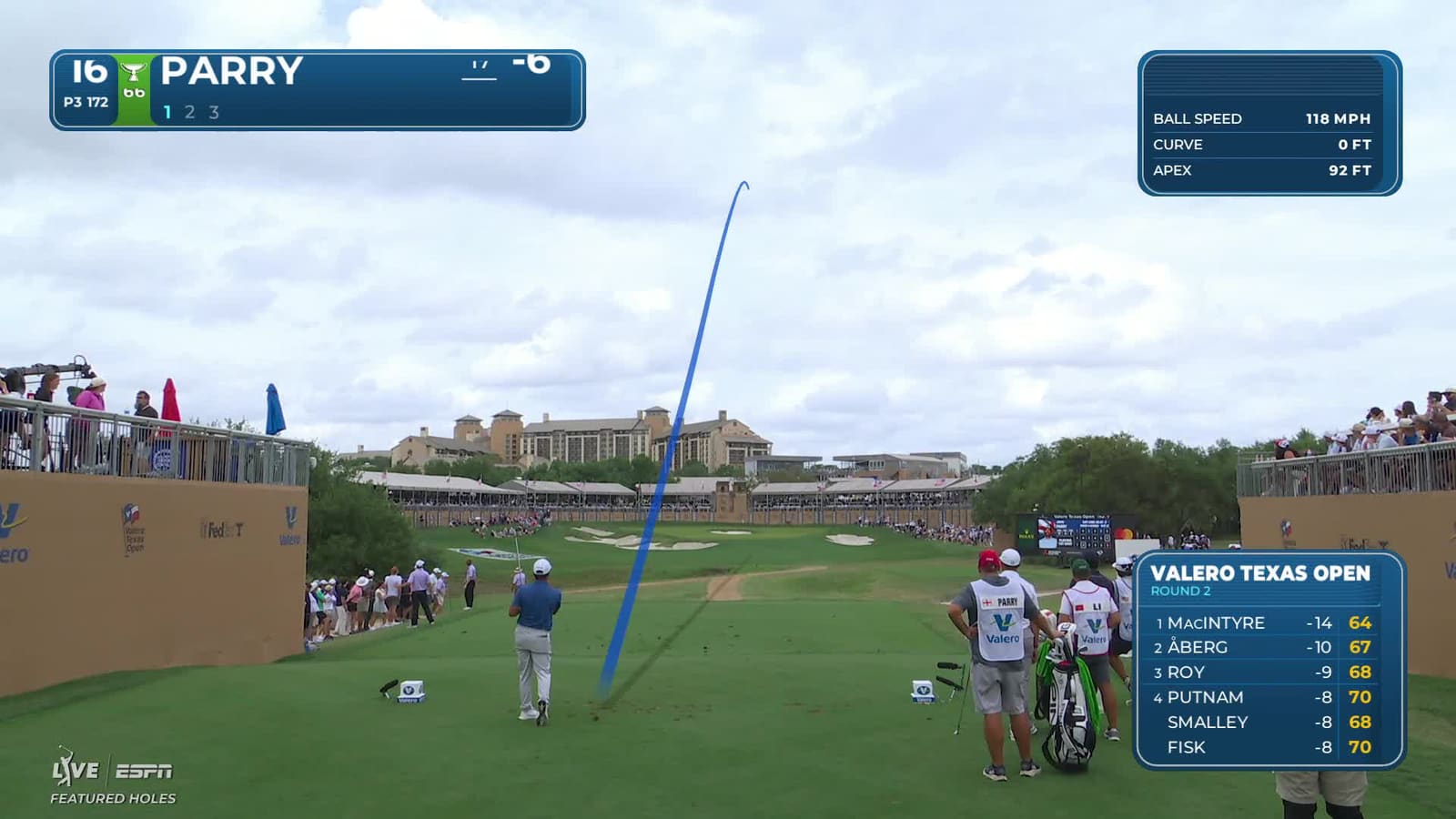 John Parry | Round 2 | 16th hole | Shot 1 | 2026 Valero