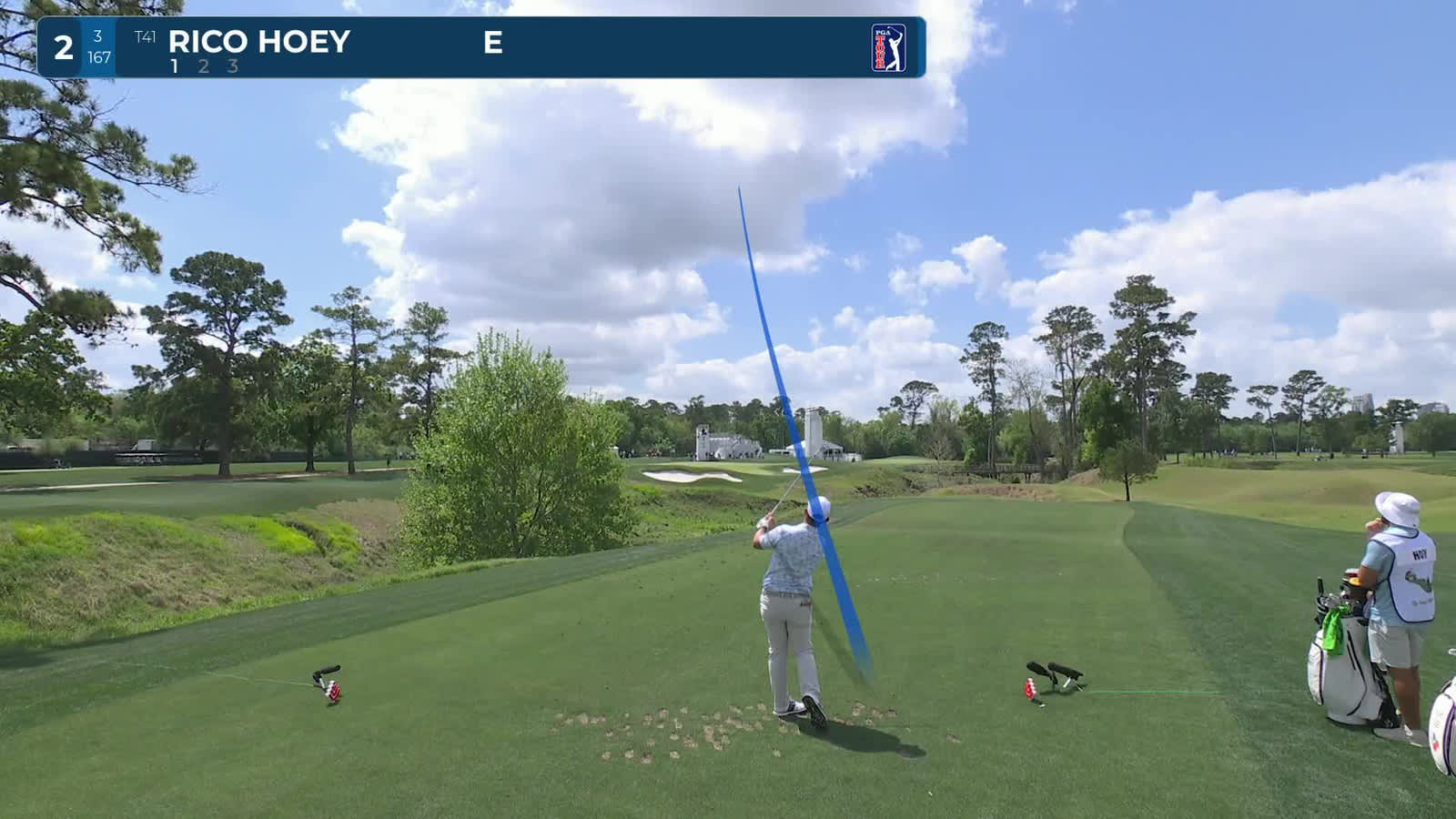 Rico Hoey | Round 1 | 2nd hole | Shot 1 | -1 Houston Open