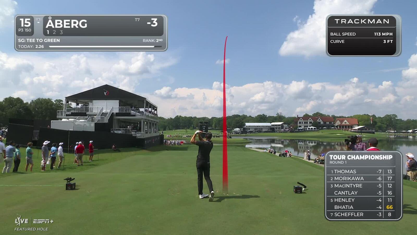 Ludvig Åberg | Round 1 | 15th hole | Shot 1 | 2025 TOUR Championship