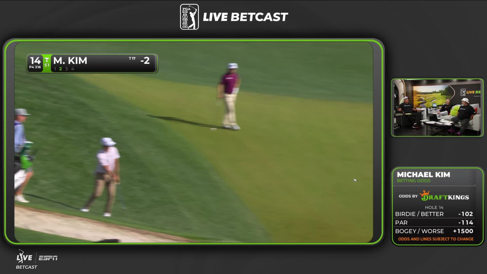 Michael Kim | Round 1 | 14th hole | Shot 2 | 2026 Truist Championship