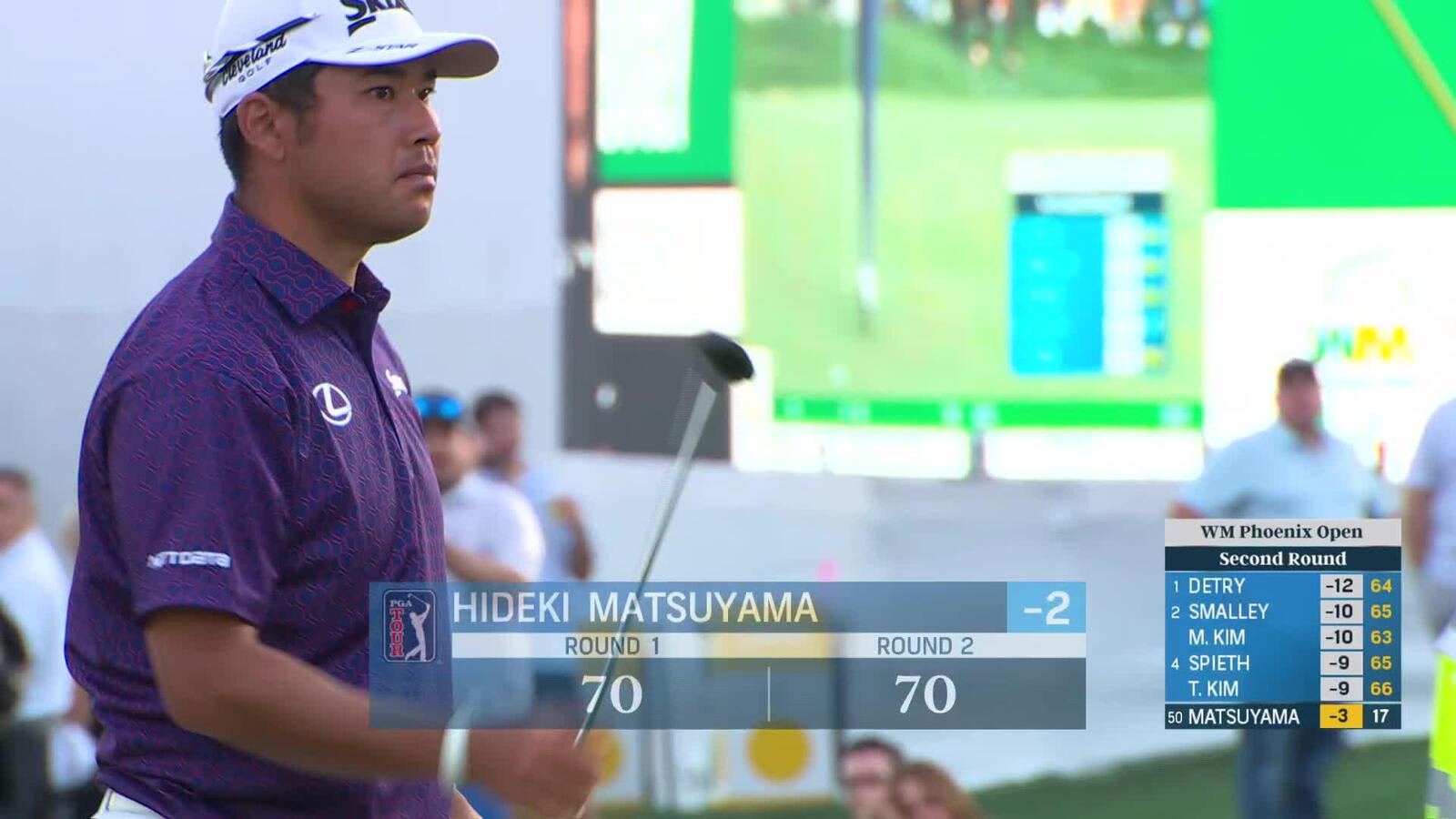 Hideki Matsuyama | Round 2 | 18th hole | Shot 5 | 2025 WM Phoenix Open