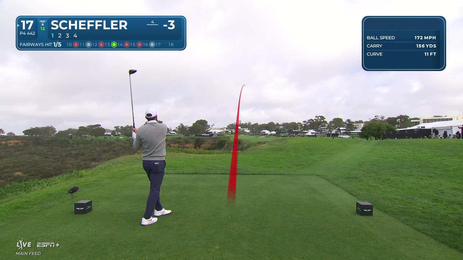 Scottie Scheffler | Round 2 | 17th hole | Shot 1 | 2025 Genesis