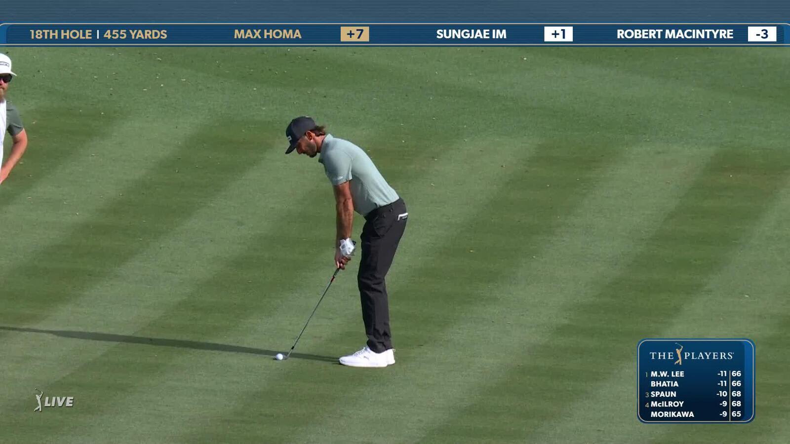 Max Homa | Round 2 | 18th hole | Shot 3 | 2025 THE PLAYERS