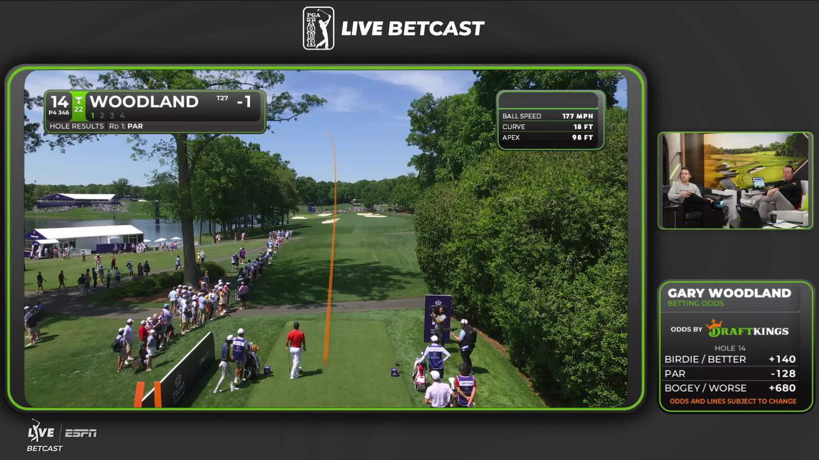 Gary Woodland | Round 2 | 14th hole | Shot 1 | 2026 Truist Championship