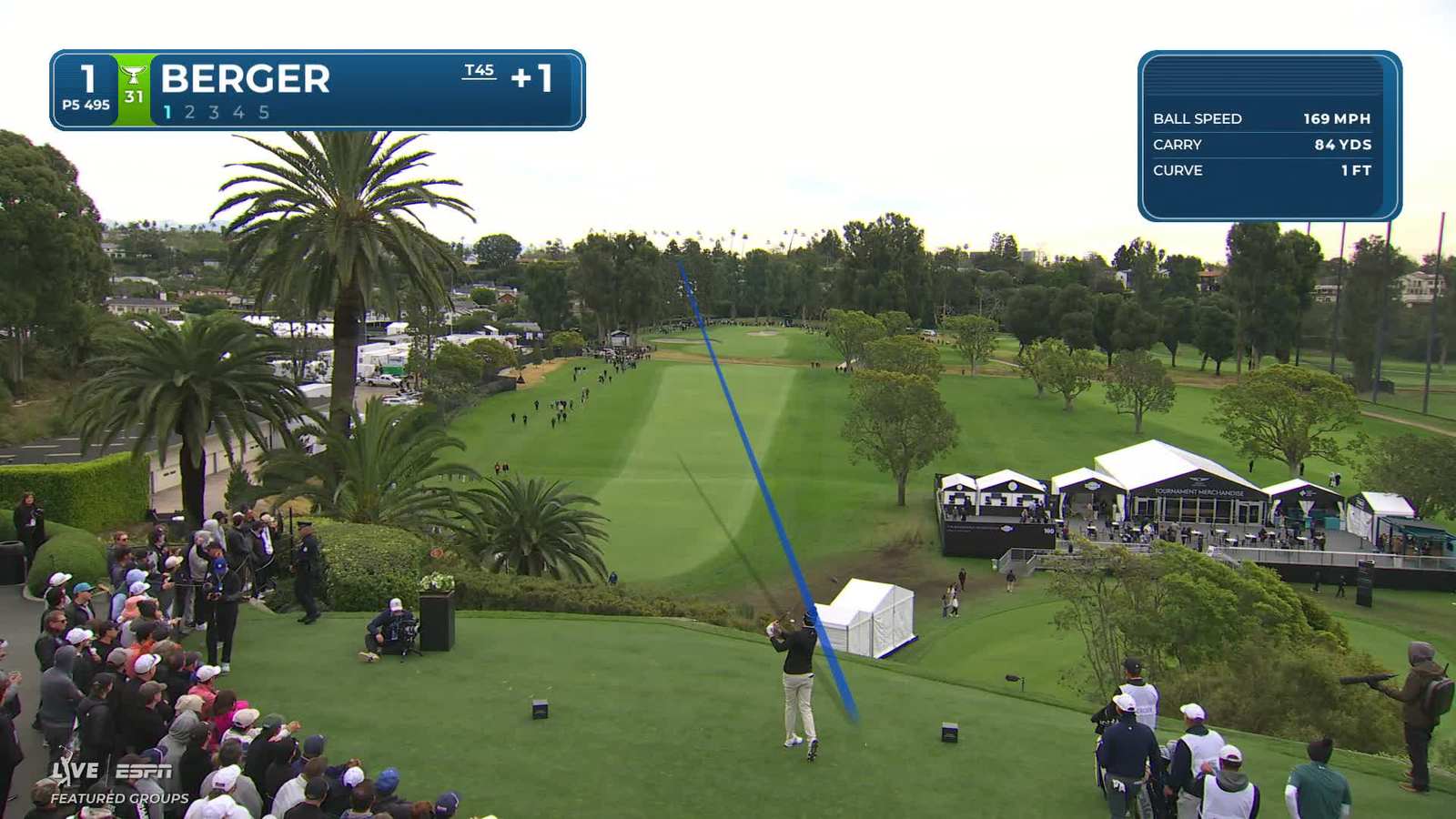 Daniel Berger | Round 2 | 1st hole | Shot 1 | 2026 The Genesis