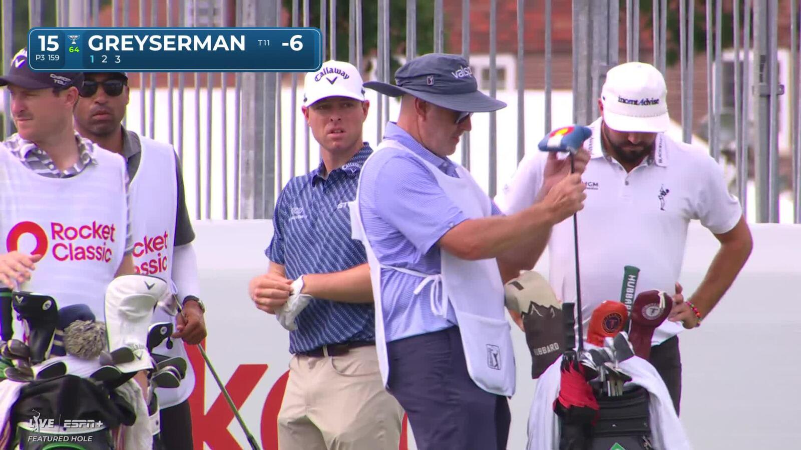 Max Greyserman | Round 1 | 15th hole | Shot 1 | 2025 Rocket Classic