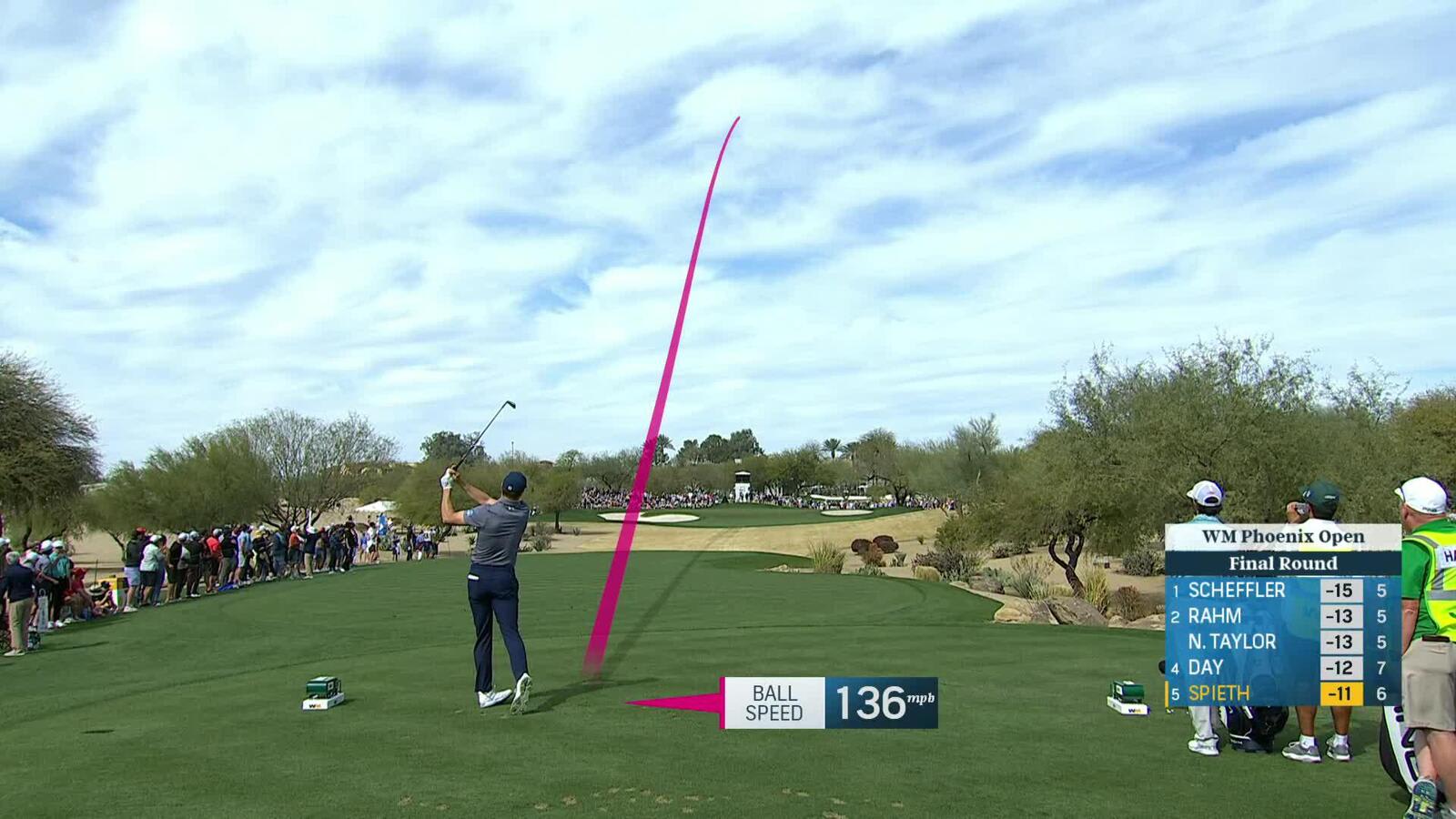 Jordan Spieth | 2023 WM Phoenix Open | Round 4 | 7th hole | Shot 1
