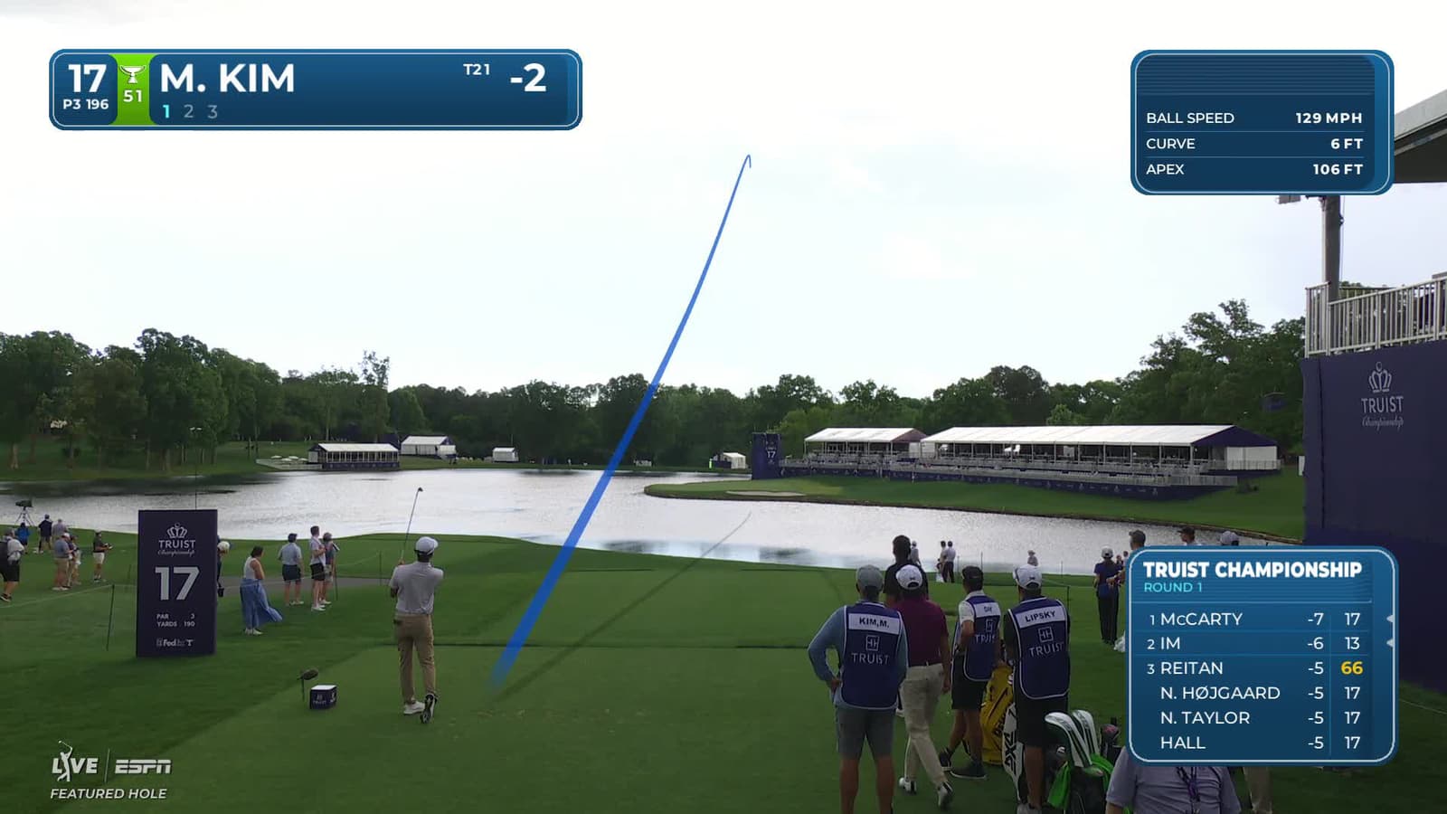 Michael Kim | Round 1 | 17th hole | Shot 1 | 2026 Truist Championship