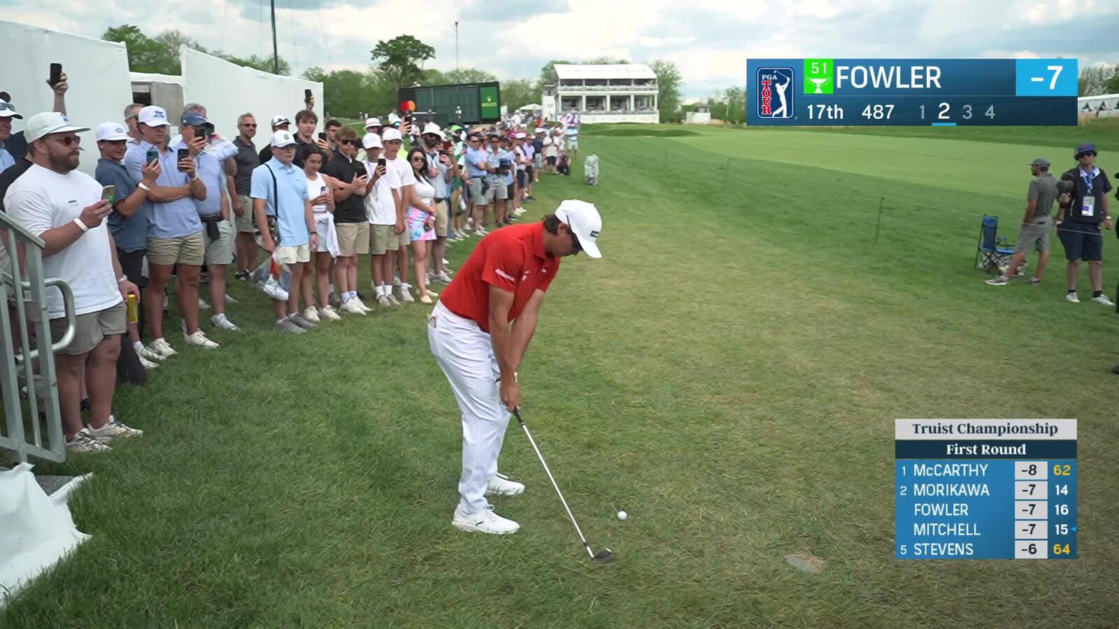 Rickie Fowler | Round 1 | 17th hole | Shot 2 | 2025 Truist Championship