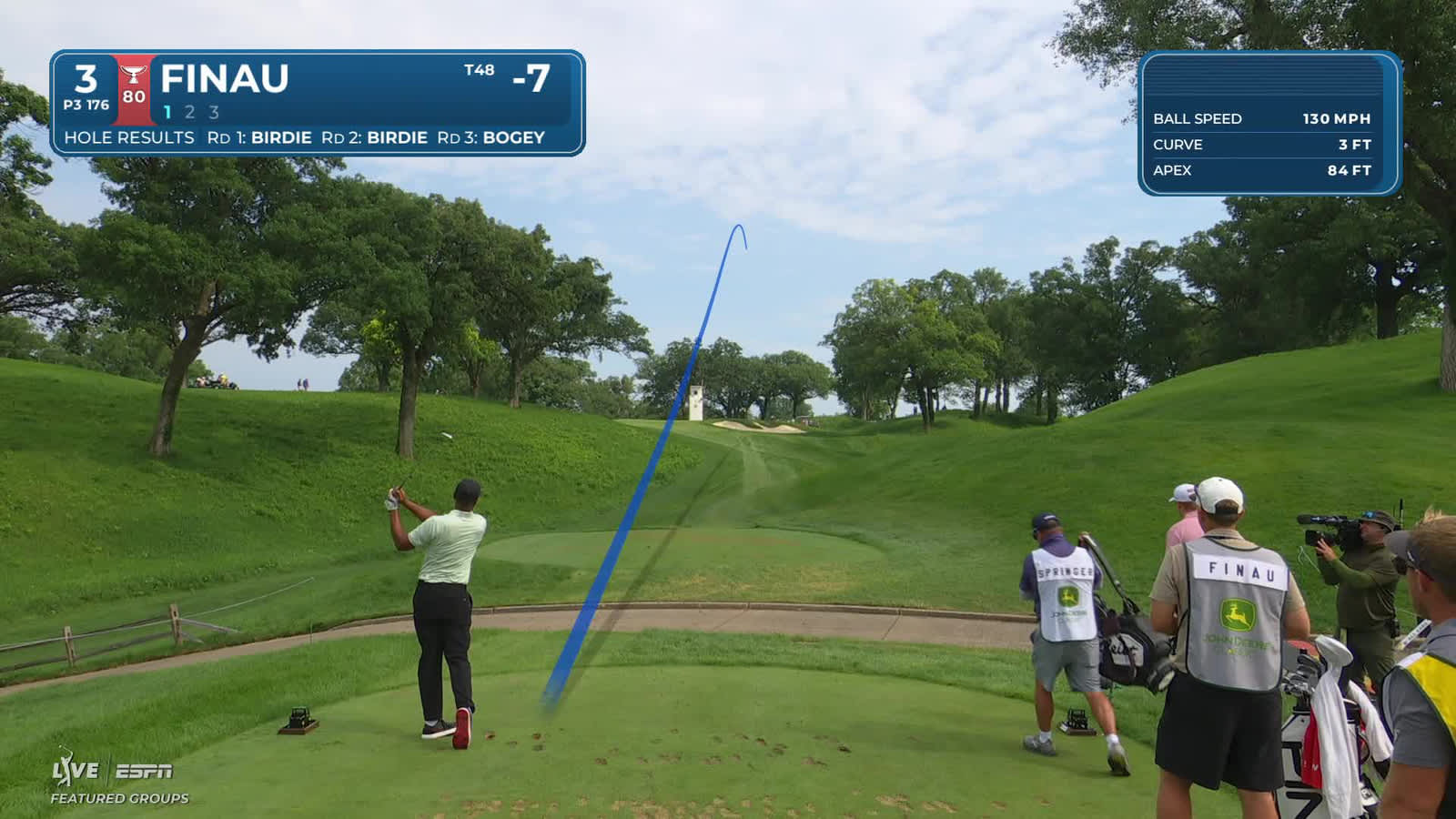 Tony Finau | Round 4 | 3rd hole | Shot 1 | 2026 John Deere