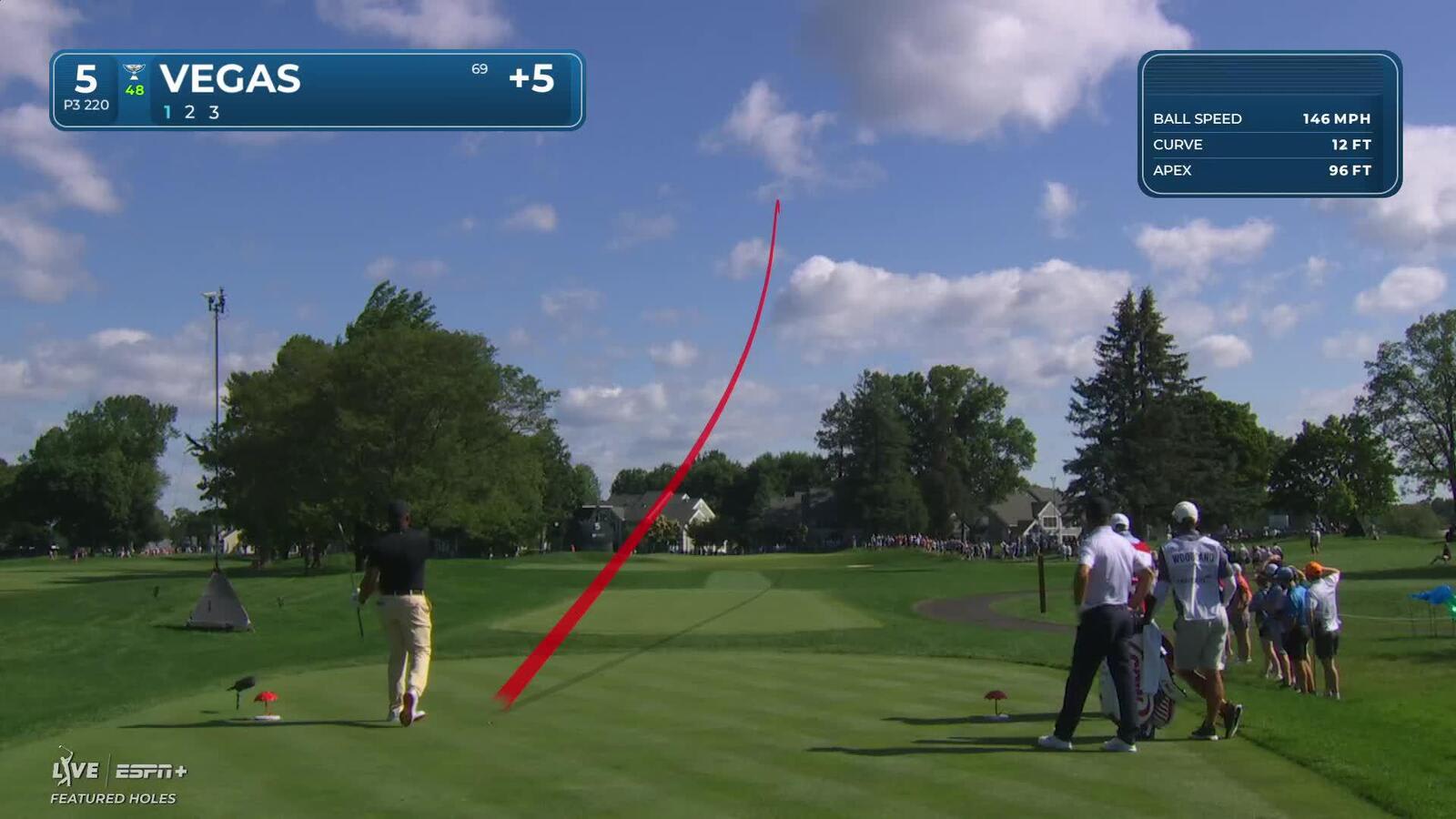 Jhonattan Vegas | Round 2 | 5th hole | Shot 1 | 2025 Travelers