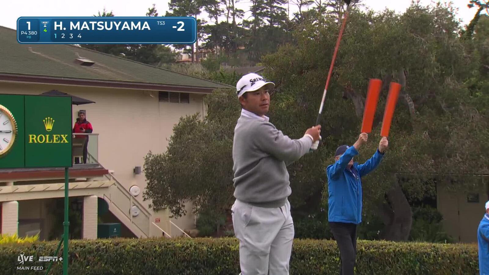Hideki Matsuyama | Round 2 | 1st hole | Shot 1 | 2025 AT&T Pebble Beach