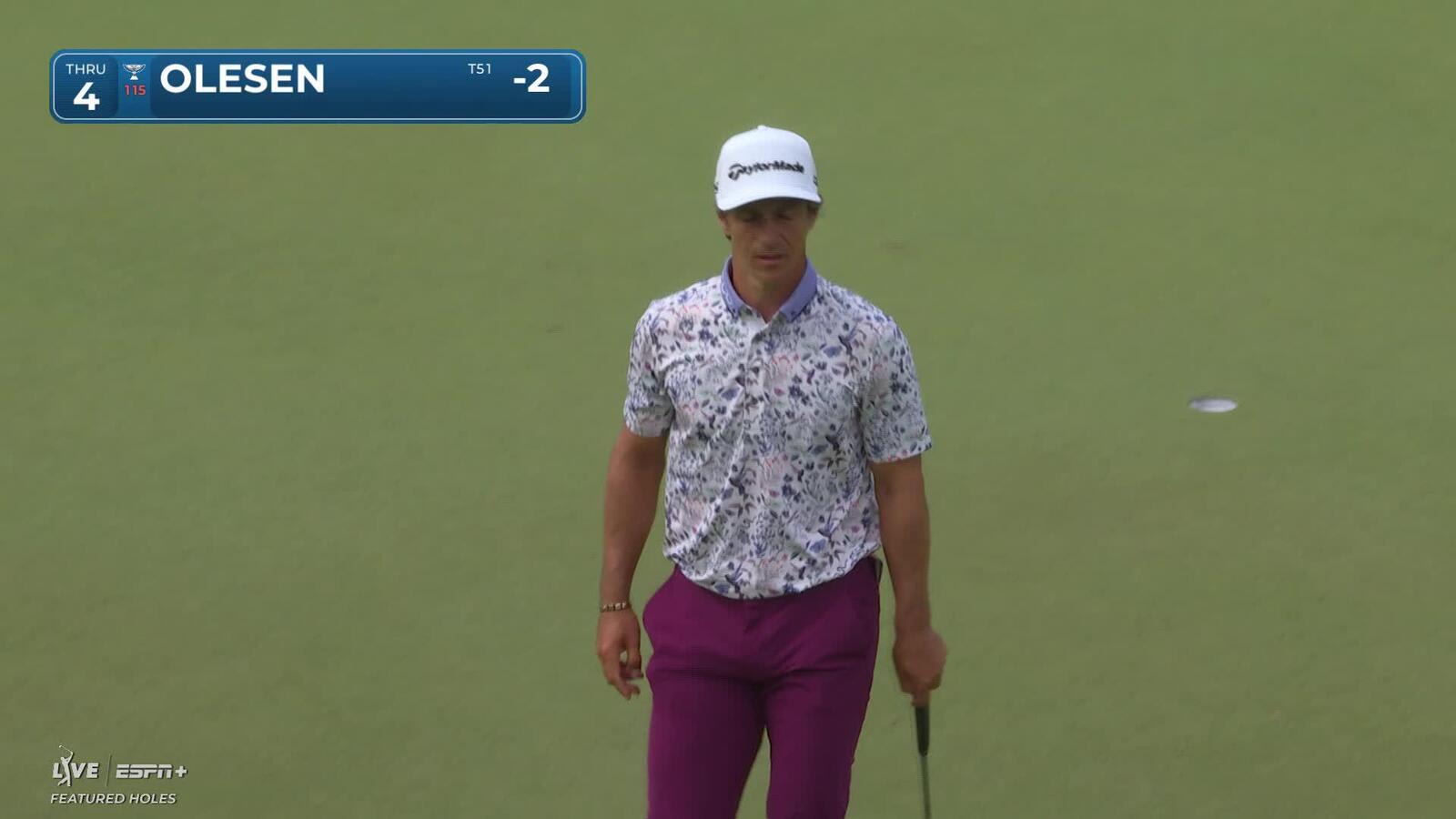 Thorbjørn Olesen | Round 3 | 4th hole | Shot 3 | 2025 Charles Schwab