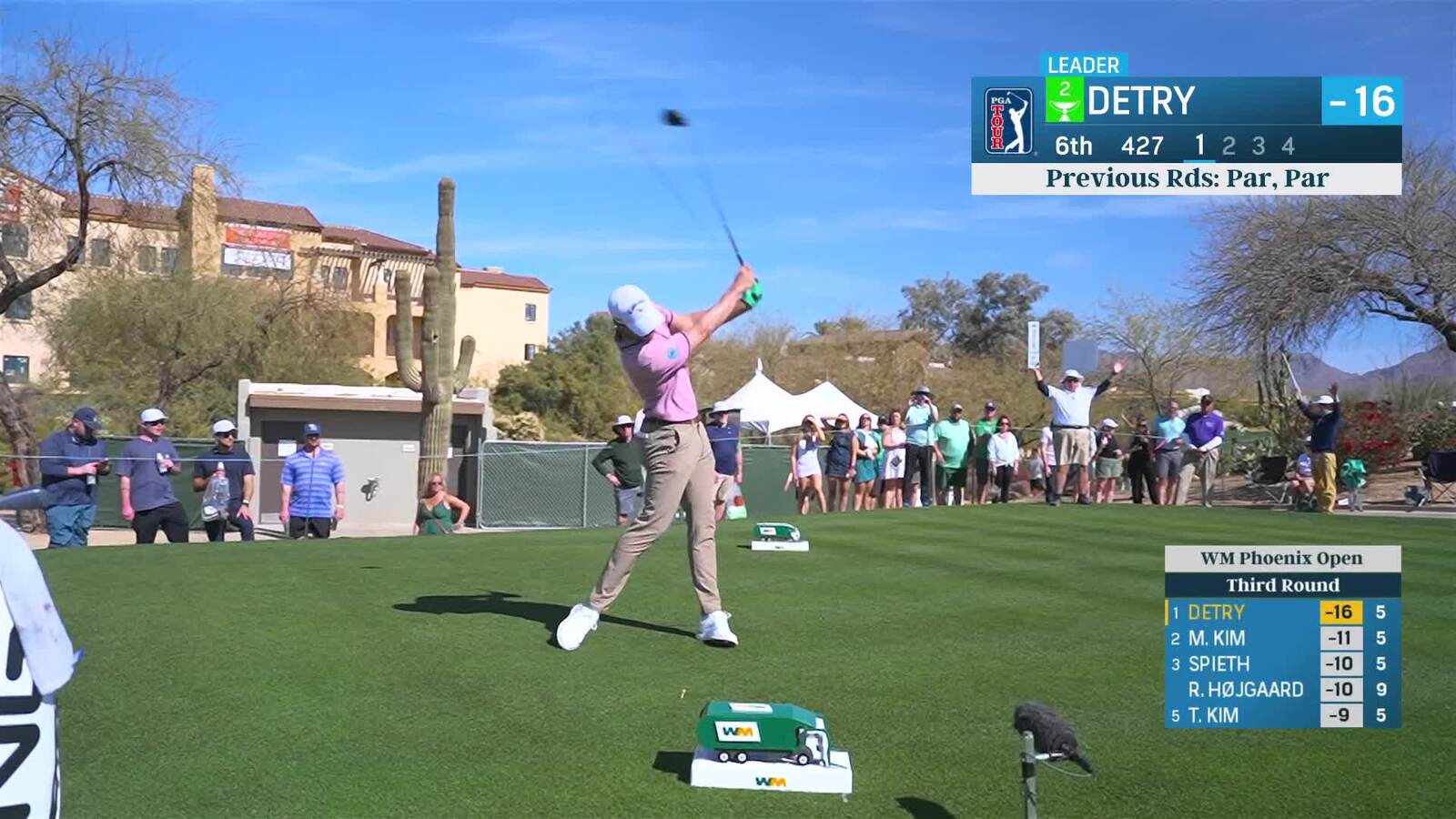 Thomas Detry | Round 3 | 6th hole | Shot 1 | 2025 WM Phoenix Open