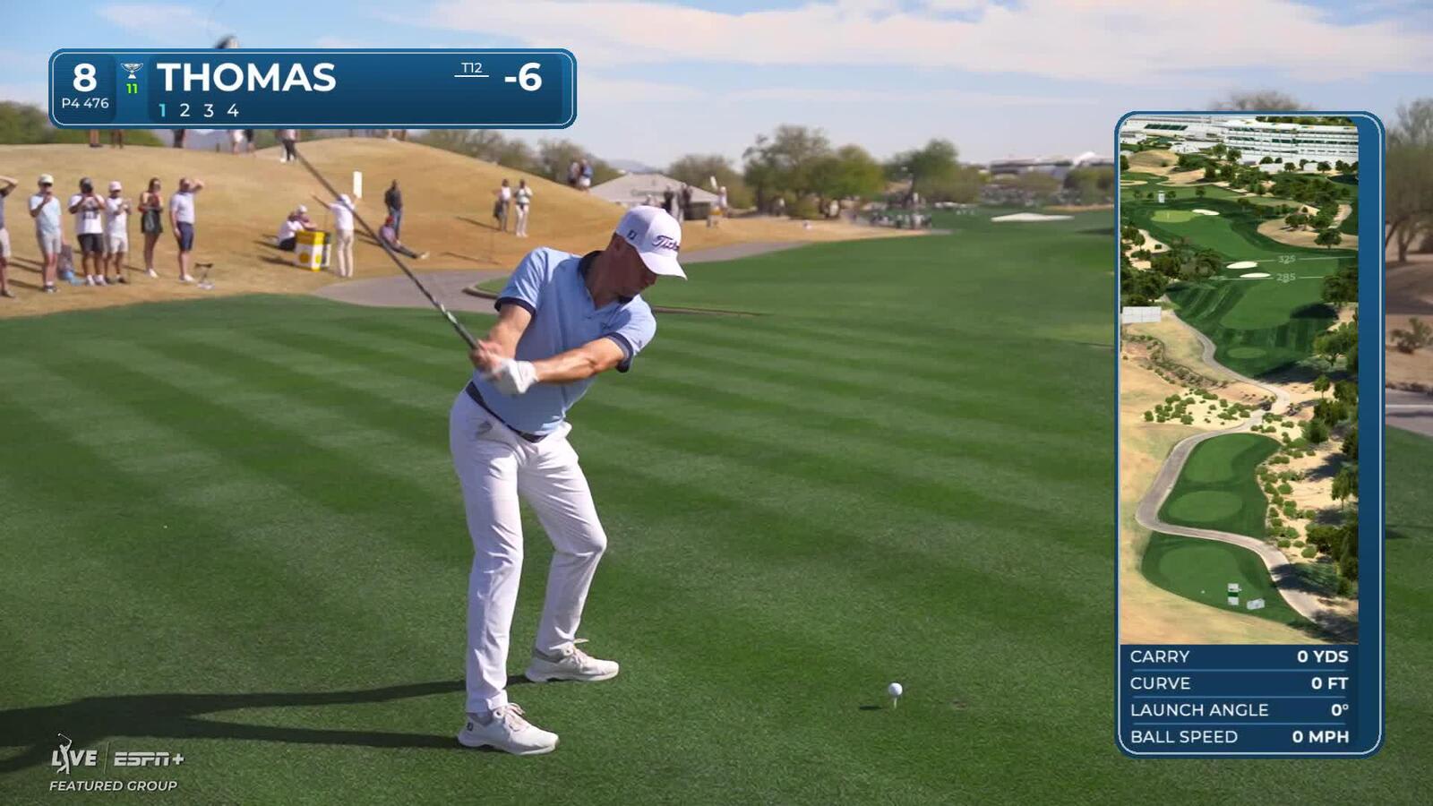 Justin Thomas | Round 2 | 8th hole | Shot 1 | 2025 WM Phoenix Open
