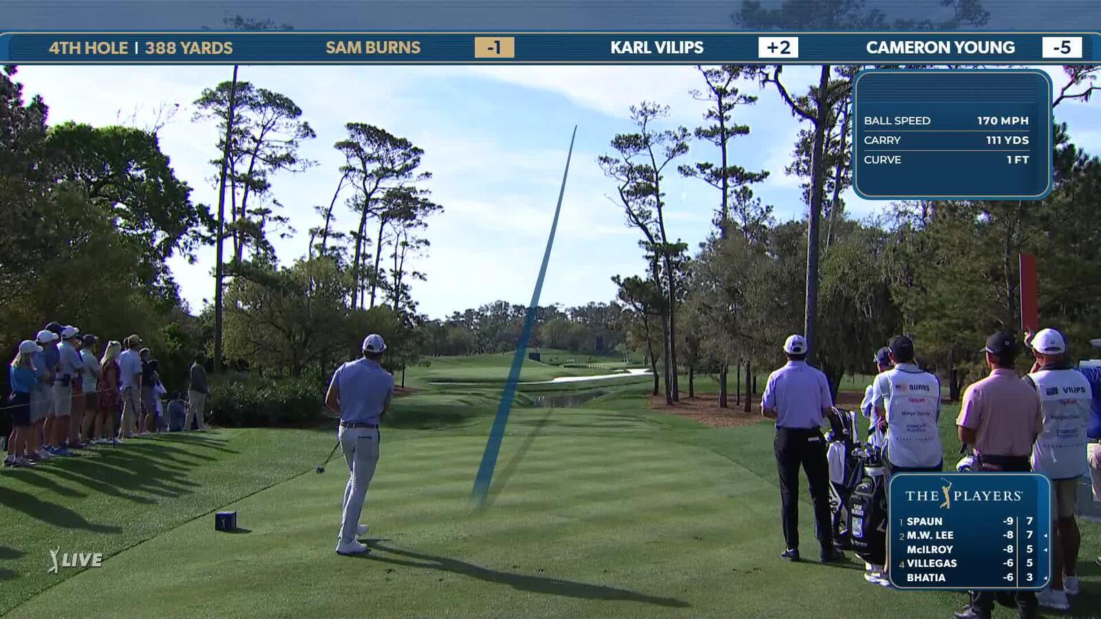 Sam Burns | Round 2 | 4th hole | Shot 1 | 2025 THE PLAYERS