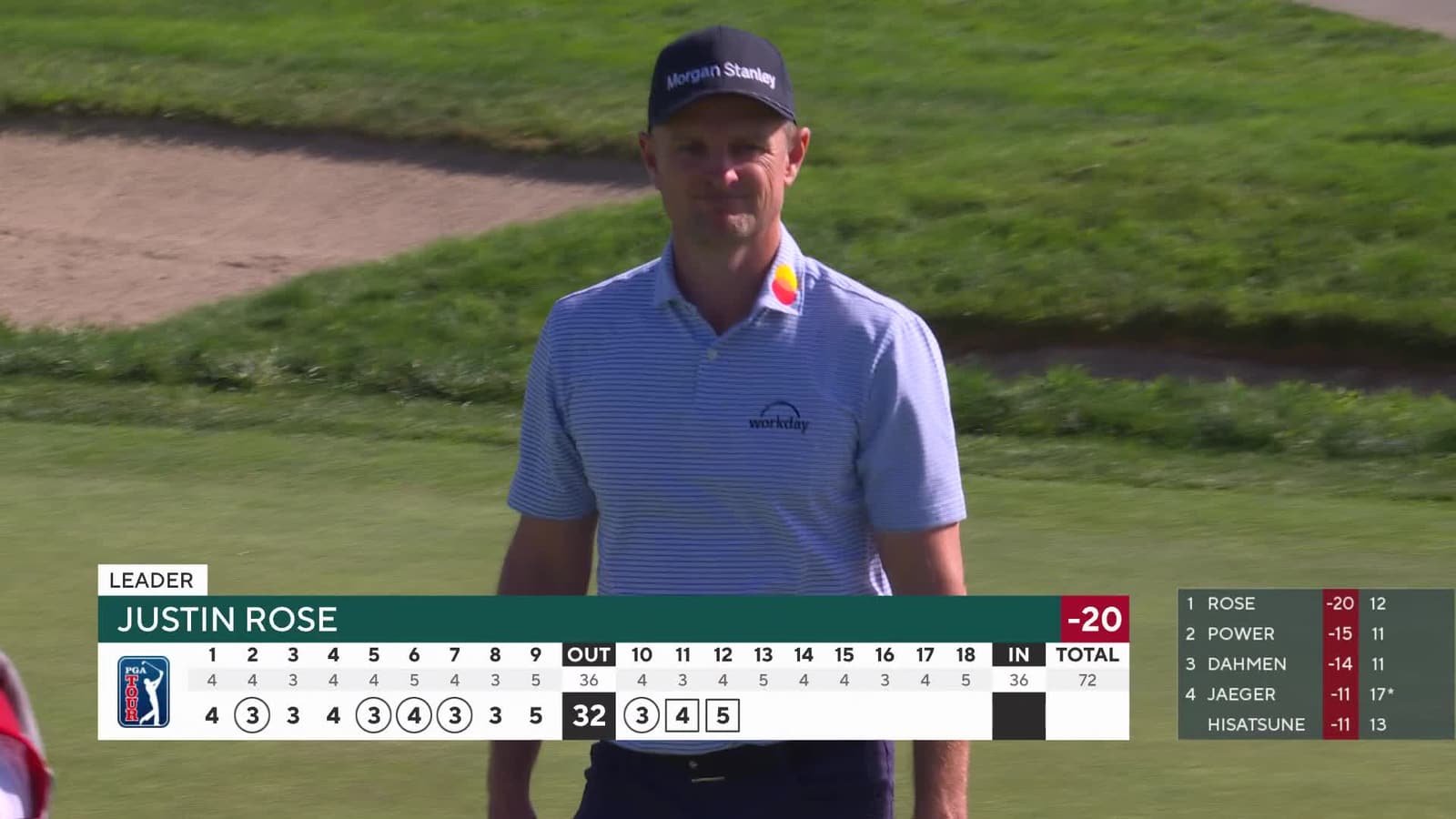 Justin Rose | Round 3 | 12th hole | Shot 5 | 2026 Farmers