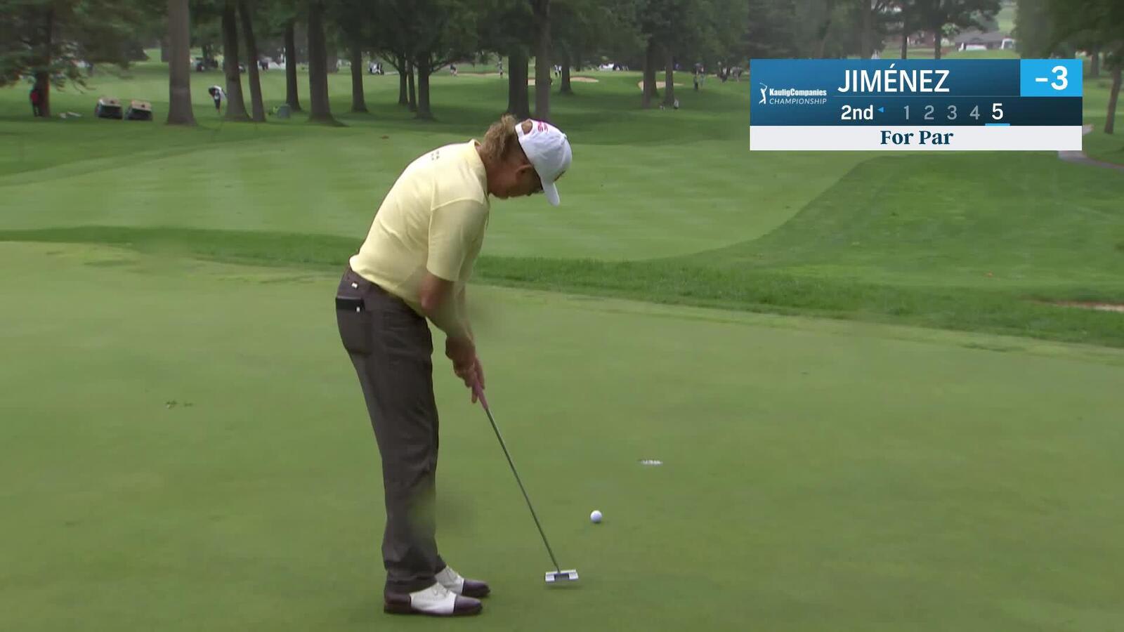 Miguel Angel Jiménez | Round 1 | 2nd hole | Shot 5 | 2025 Kaulig Co. Championship