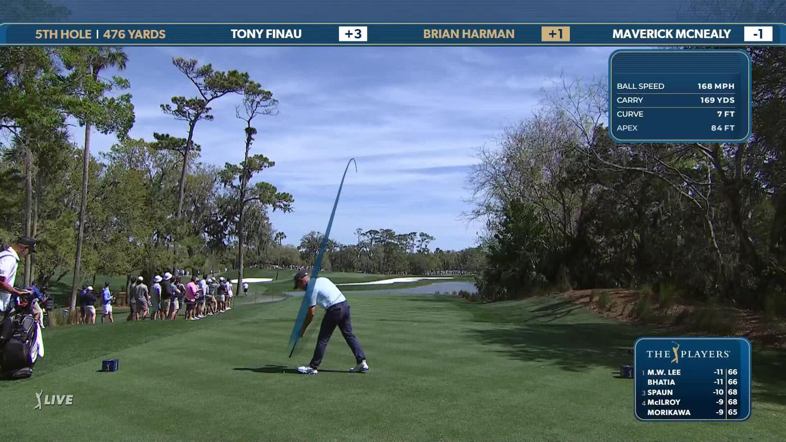 Brian Harman | Round 2 | 5th hole | Shot 1 | 2025 THE PLAYERS
