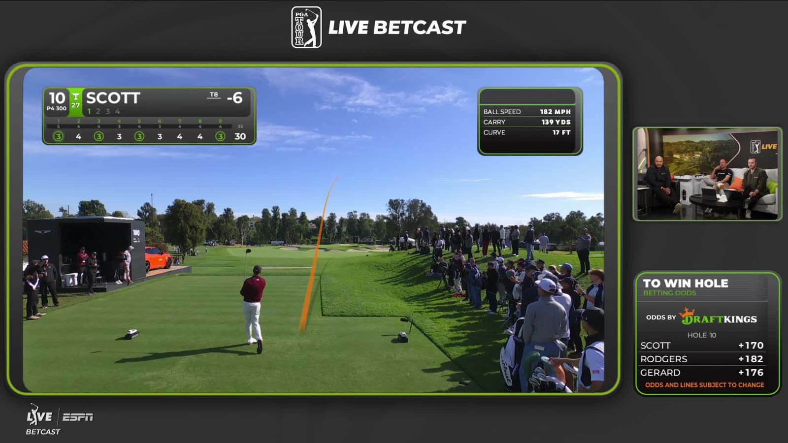 Adam Scott | Round 2 | 10th hole | Shot 1 | 2026 The Genesis