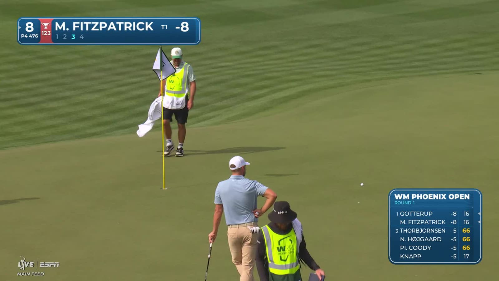 Matt Fitzpatrick | Round 1 | 8th hole | Shot 3 | 2026 WM Phoenix Open